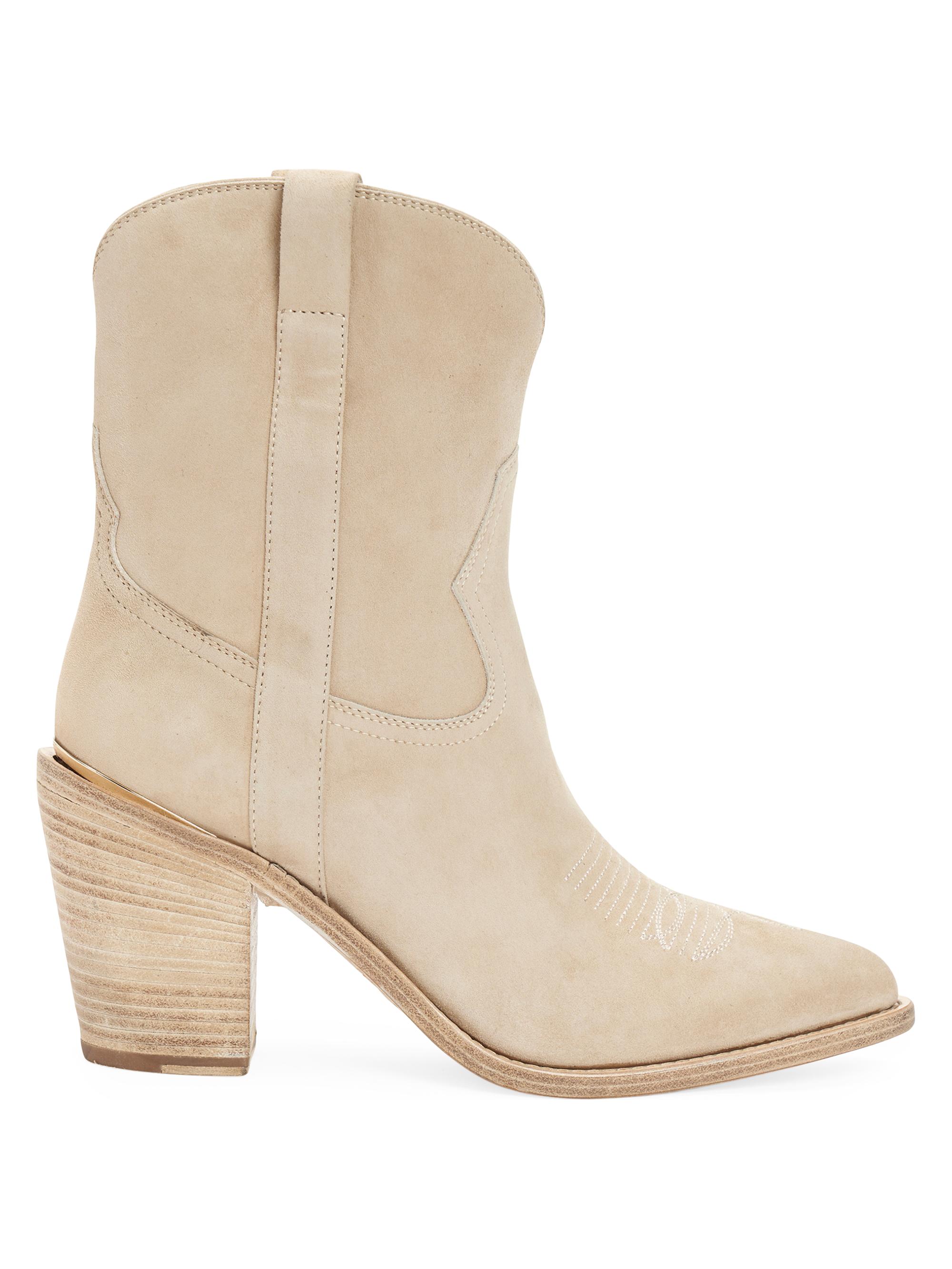 Partlow Women's Leigh Anne 90MM Suede Ankle Booties - Sabbia