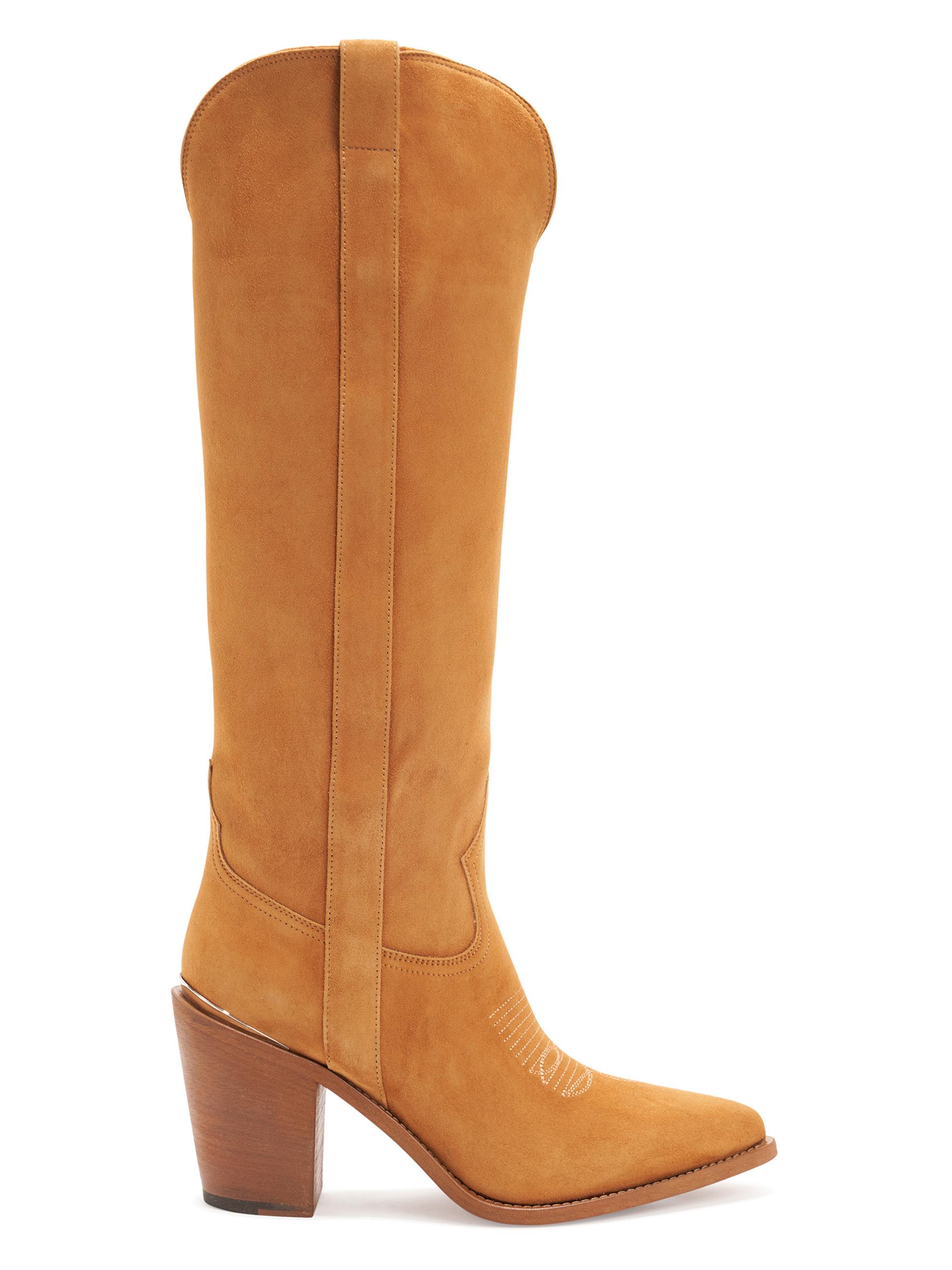 Partlow Women's Leigh Anne 90MM Suede Knee-High Boots - Cuoio
