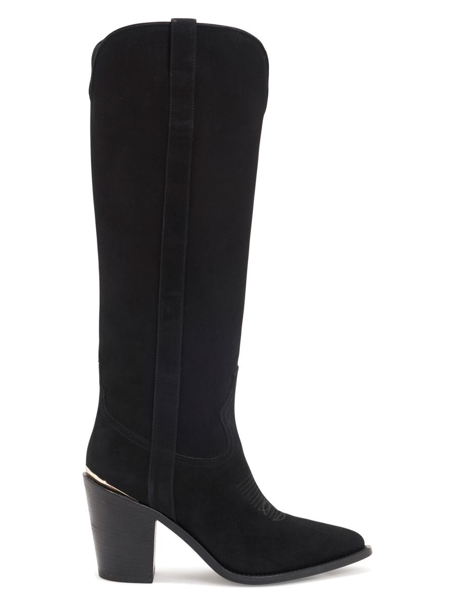 Partlow Women's Leigh Anne 90mm Suede Knee-high Boots In Black