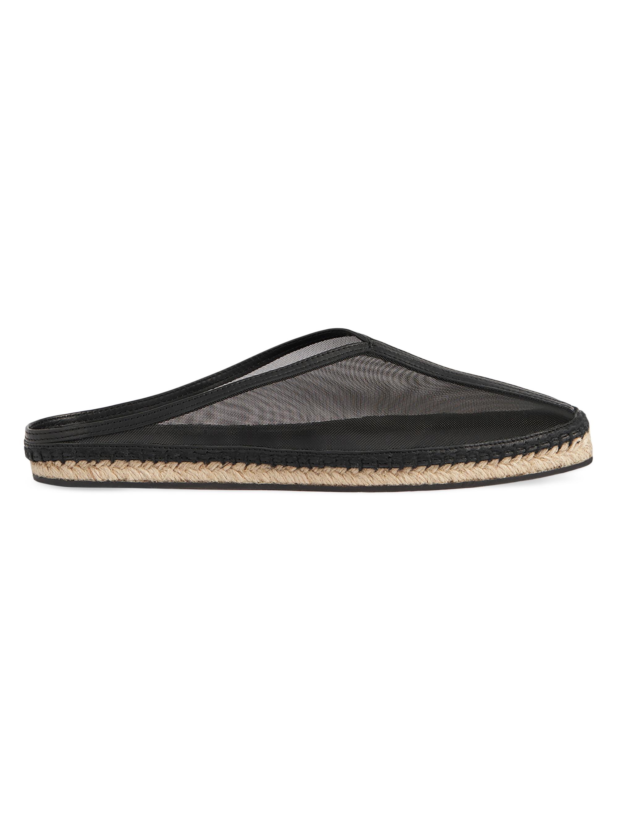 Toteme Women's The Espadrille Mesh Slippers - Black