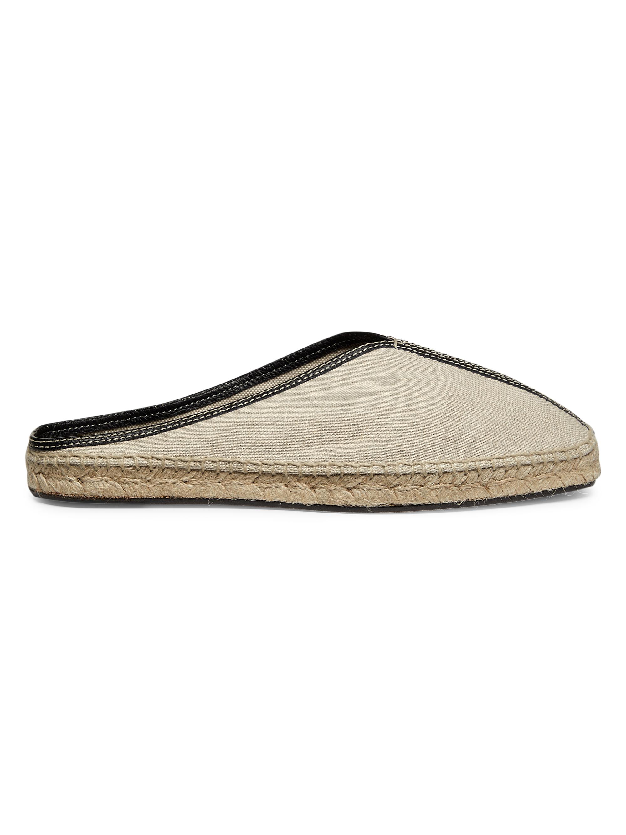 Toteme Women's Mesh-Leather Espadrille Slippers - Ecru Black