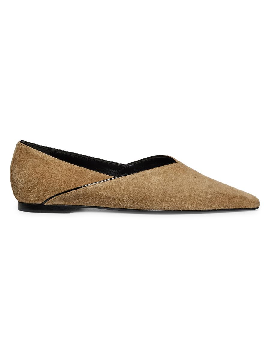 Toteme The Everyday Suede Slipper Flats | Saks Fifth Avenue