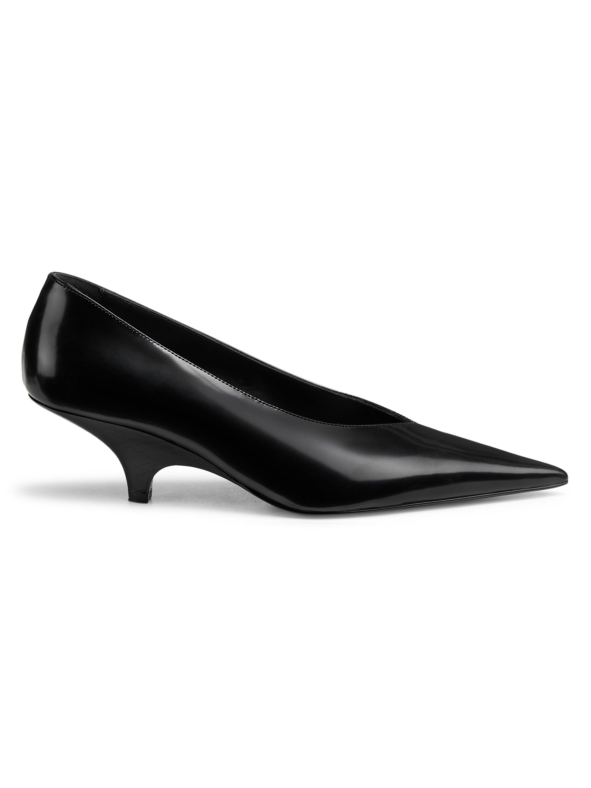 Toteme Women's The Wedge Heel Leather Pumps - Black