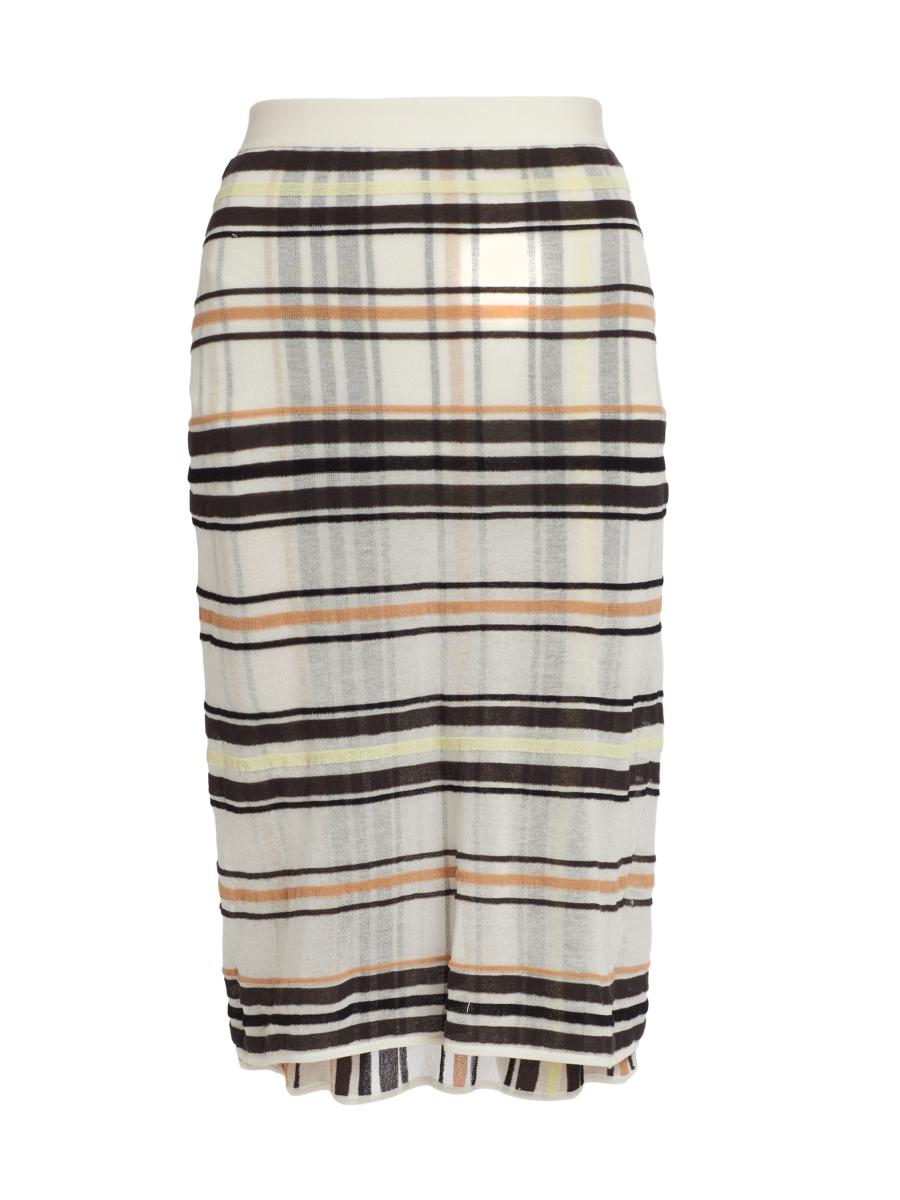 Bottega Veneta Stripe Cotton-Blend Midi-Skirt | Saks Fifth