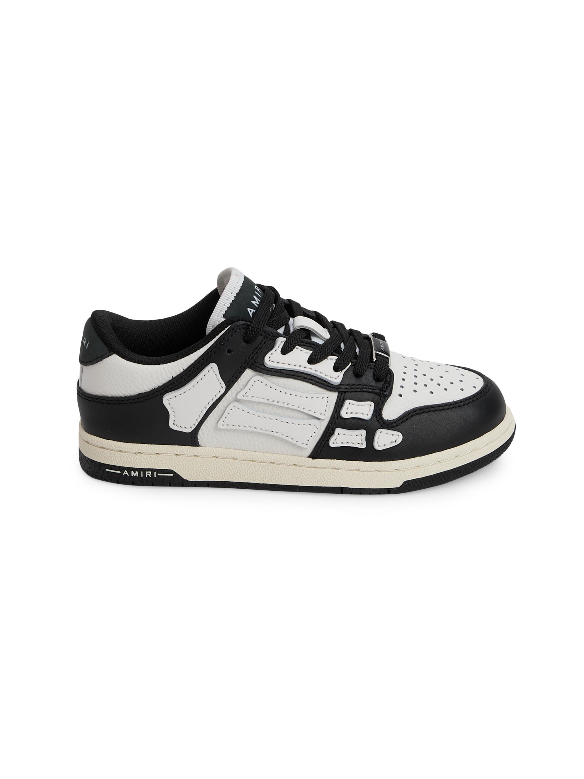 Amiri Kids Black & White Skel Top Low Sneakers