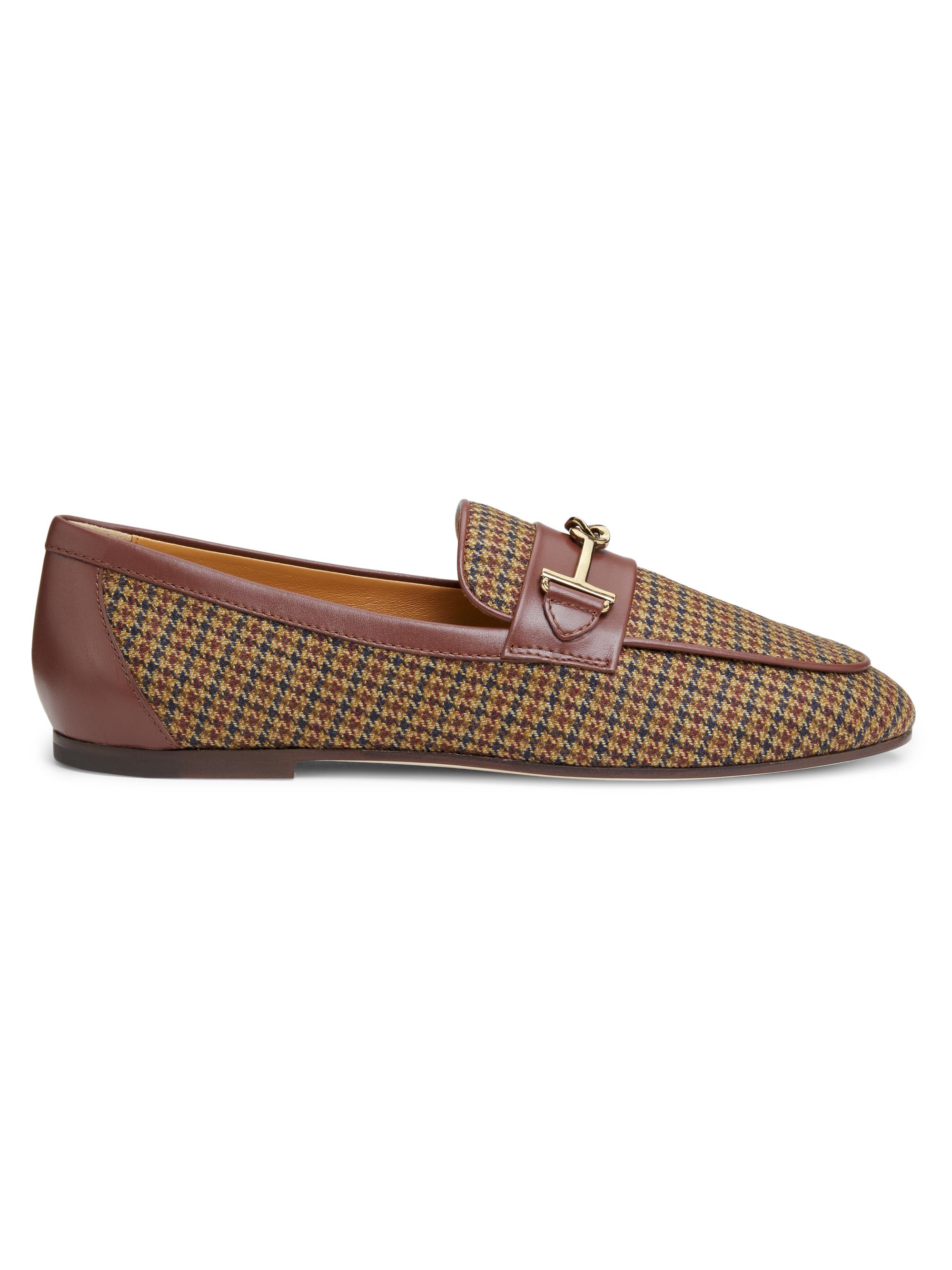 Tod's Women's T-Ring Wool Loafers - Tobacco