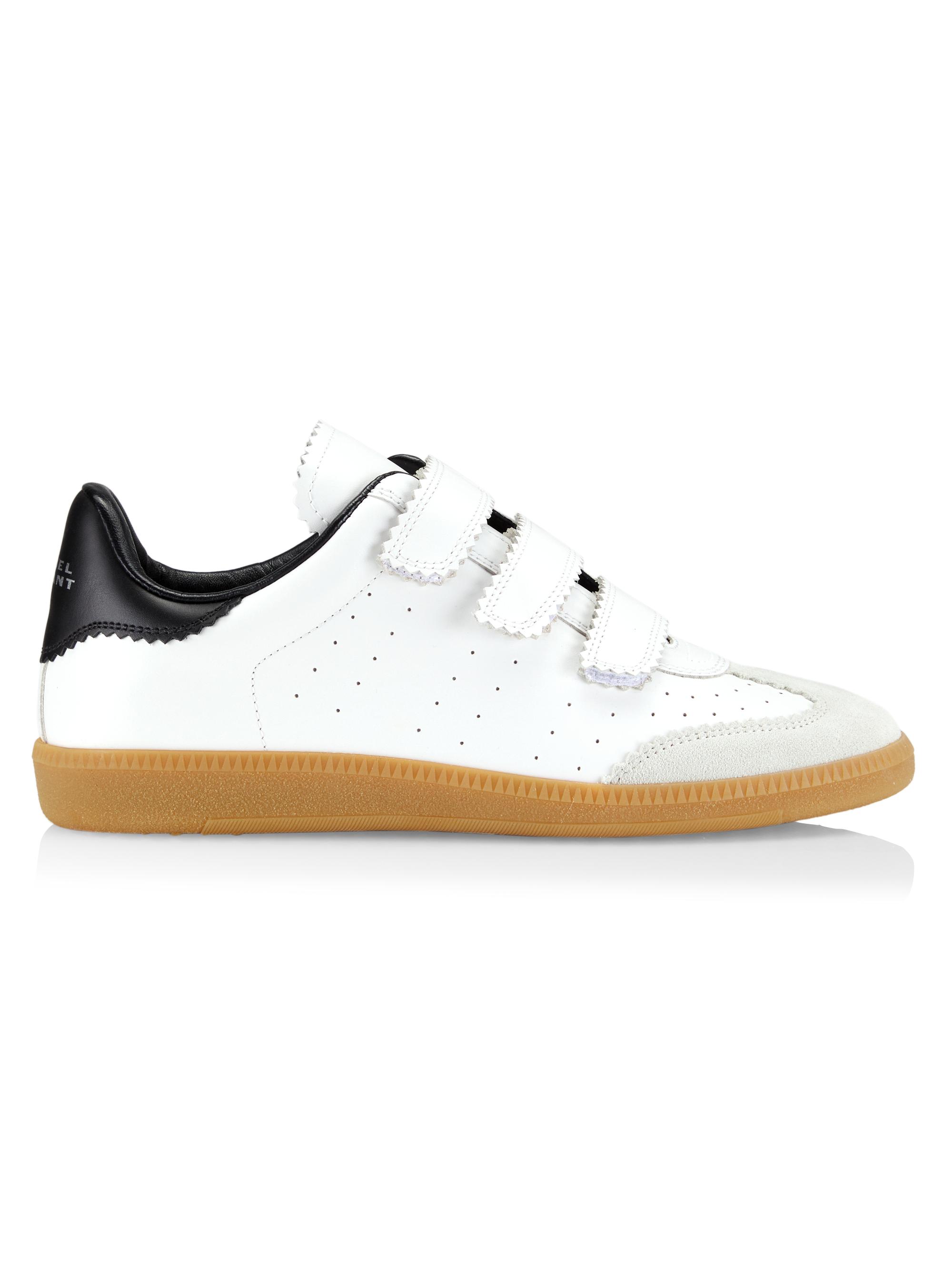 Isabel Marant Women's Beth Leather Low-Top Sneakers - White