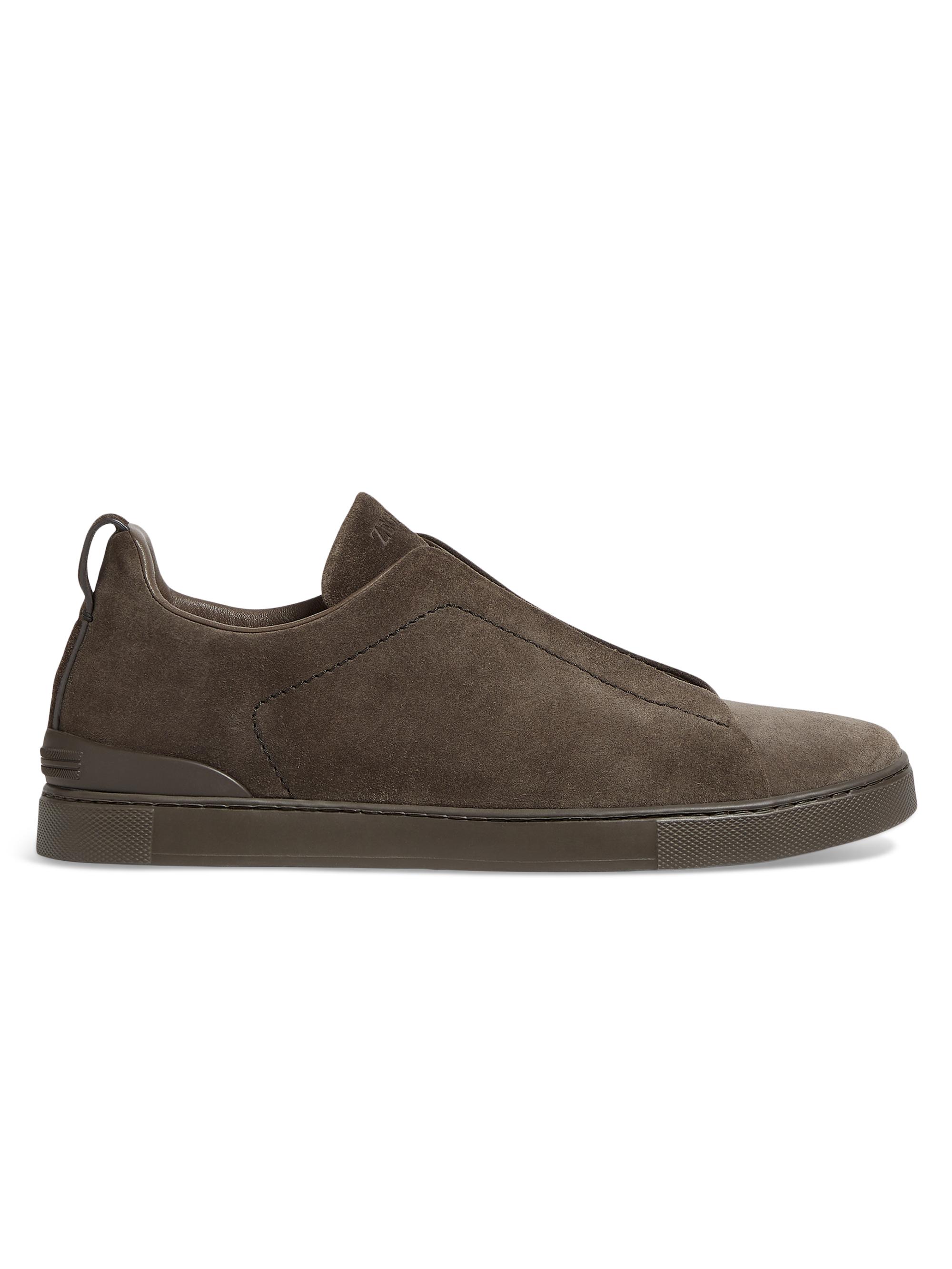 ZEGNA Suede Triple Stitch Sneakers | Saks Fifth Avenue