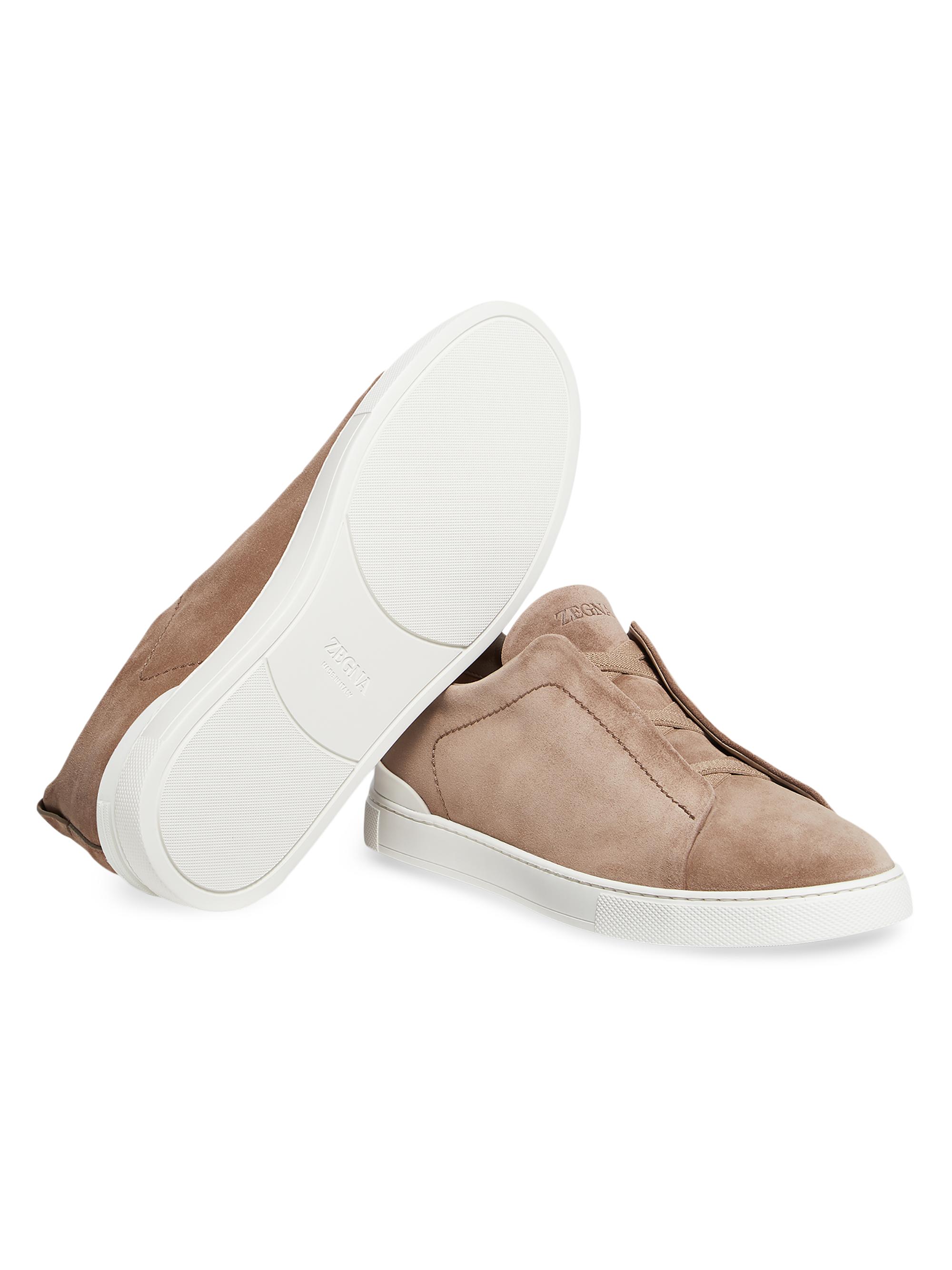 ZEGNA Suede Triple Stitch Sneakers | Saks Fifth Avenue