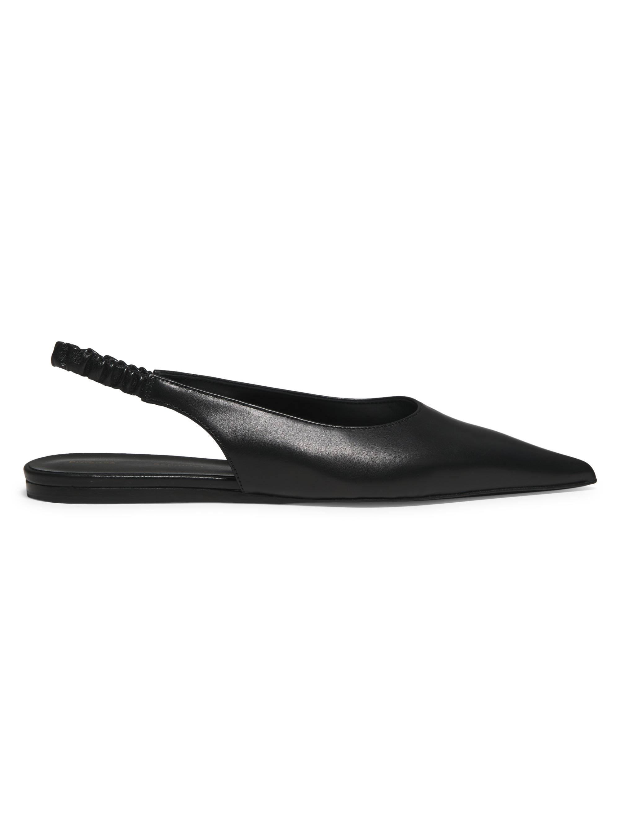 Proenza Schouler Women's Spike Leather Slingback Flats - Black