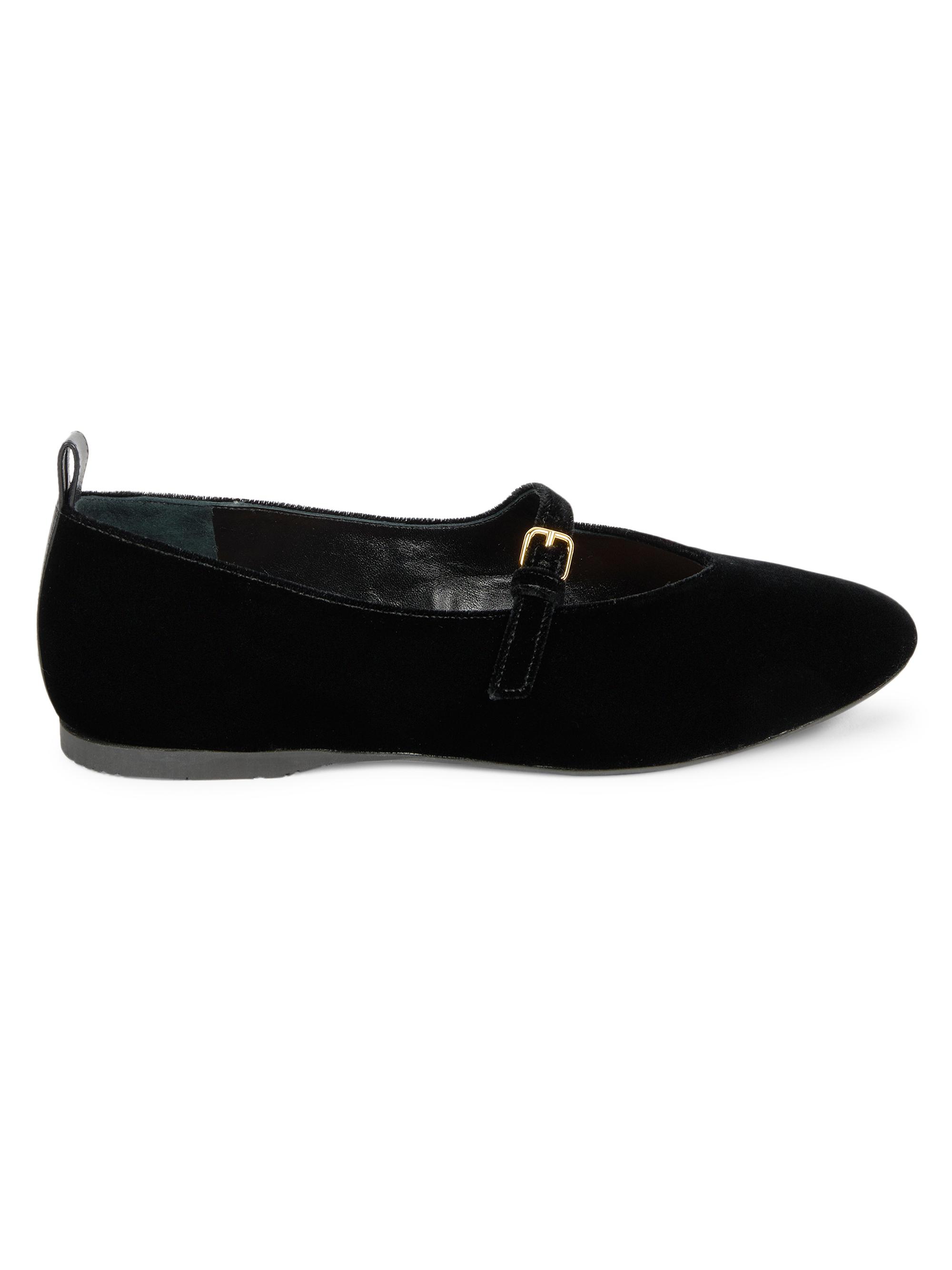 JW Anderson Women's Velvet Ballerina Flats - Black