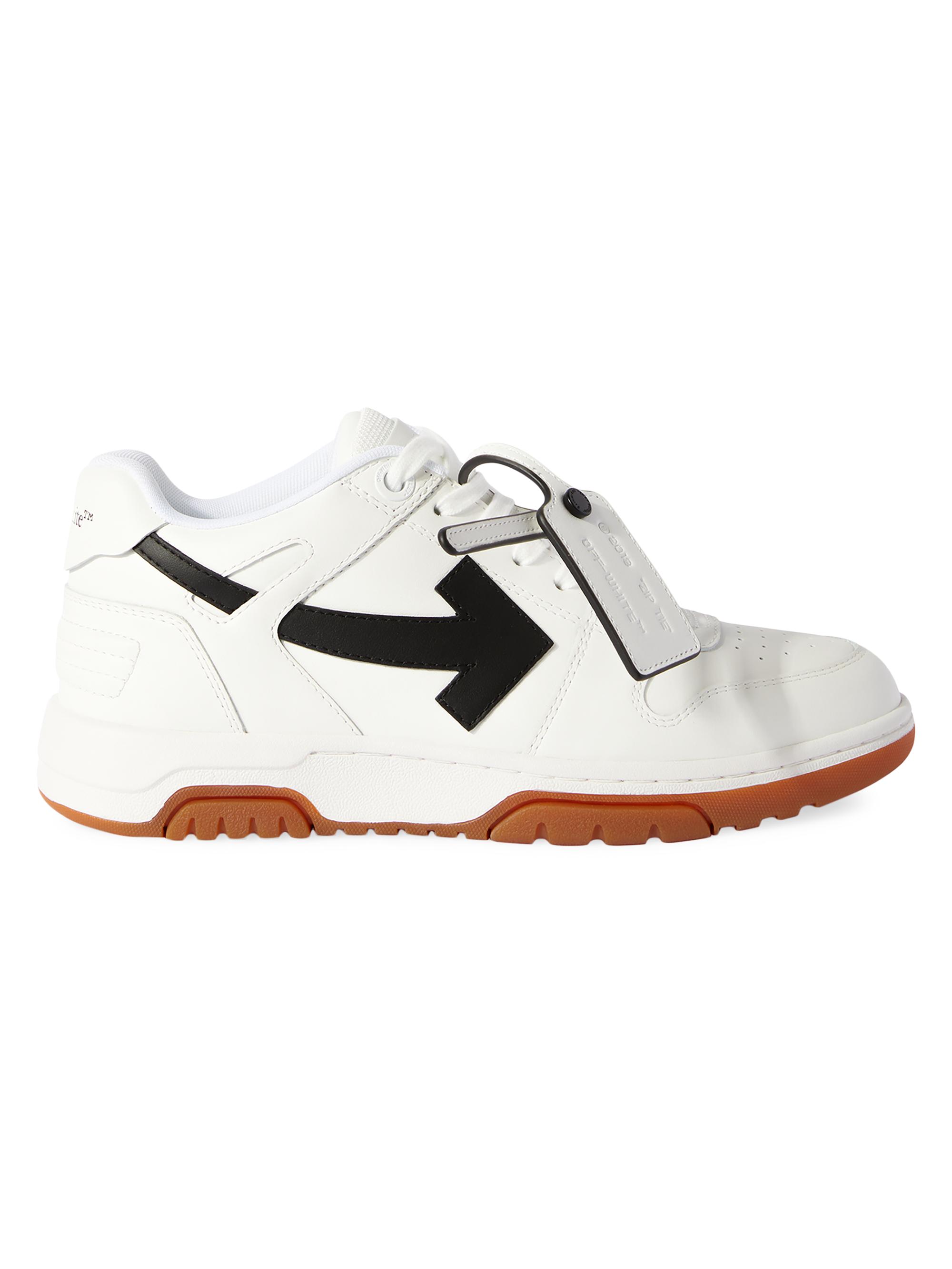 Off-White Women's Out of Office Leather Sneakers - White Black
