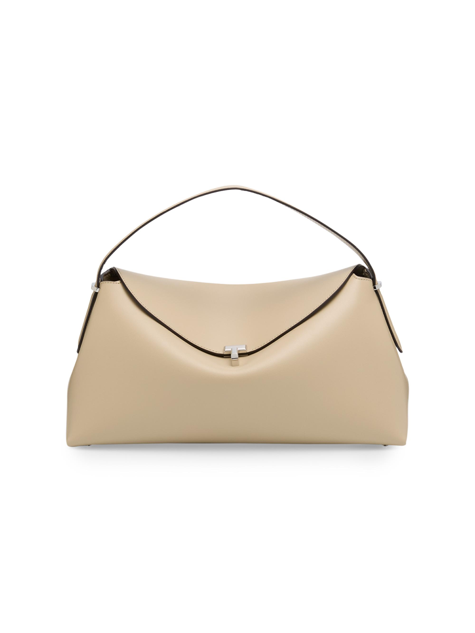 T-Lock Leather Top Handle Bag