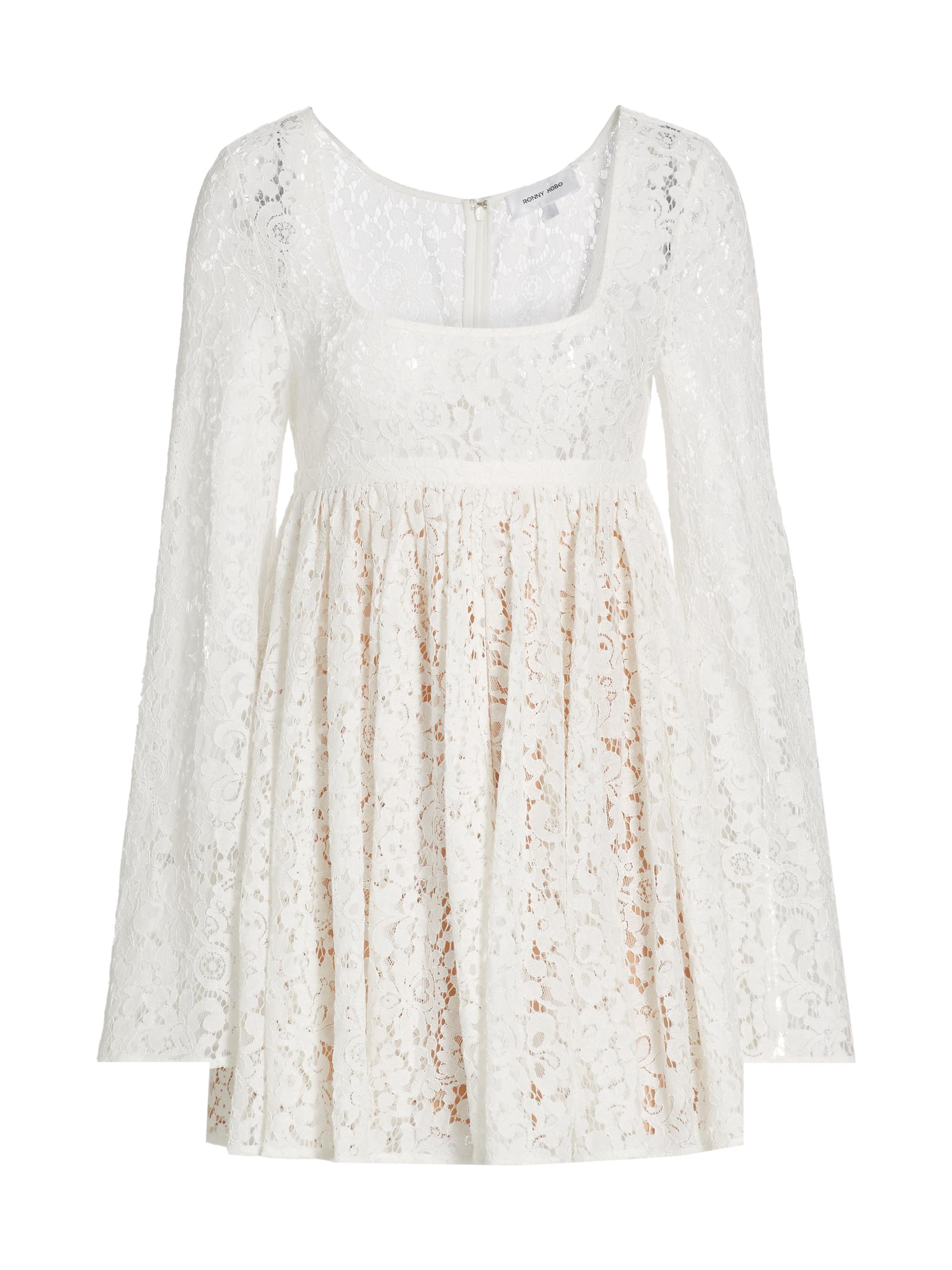 Ronny Kobo Women's Dottie Lace Minidress - White