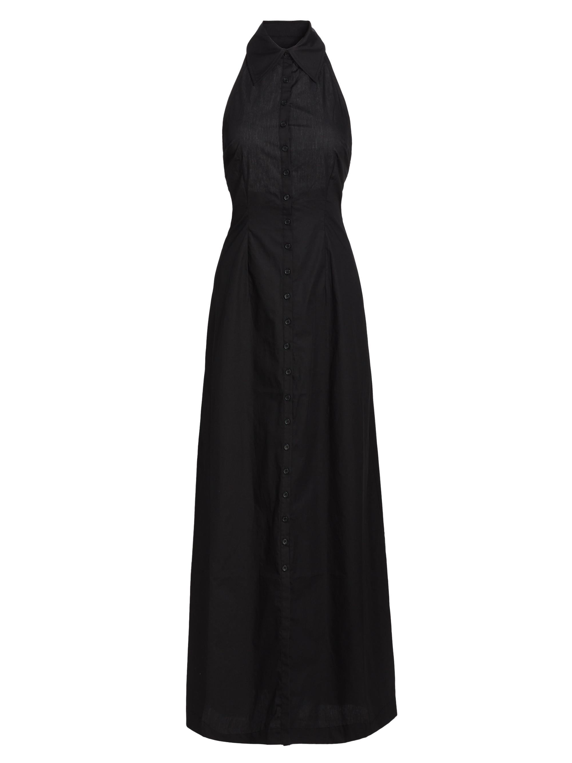 Ronny Kobo Women's Layton Sleeveless Maxi Shirtdress - Black