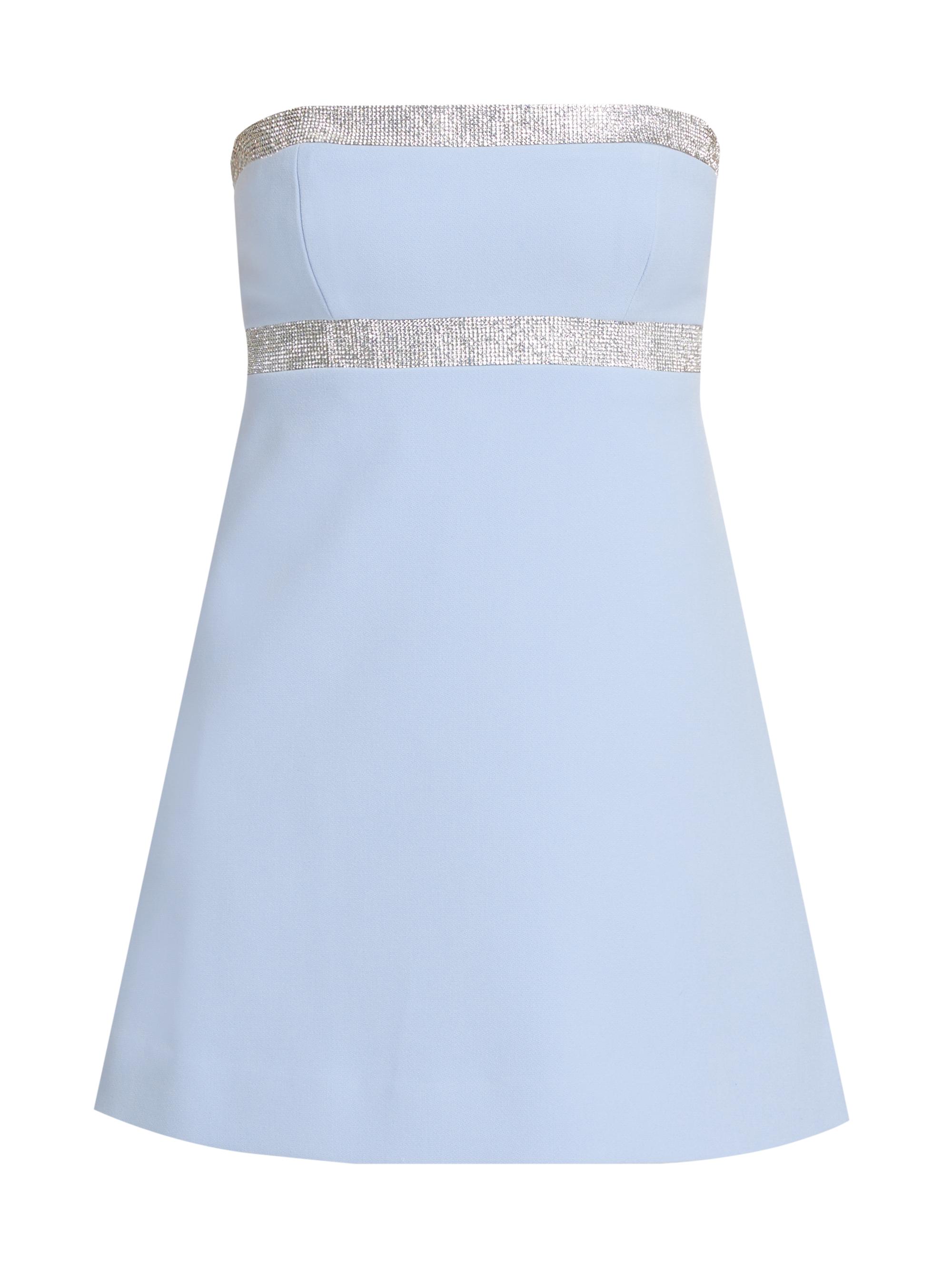 Ronny Kobo Women's Madden Embellished Strapless Minidress - Ice Blue Silver
