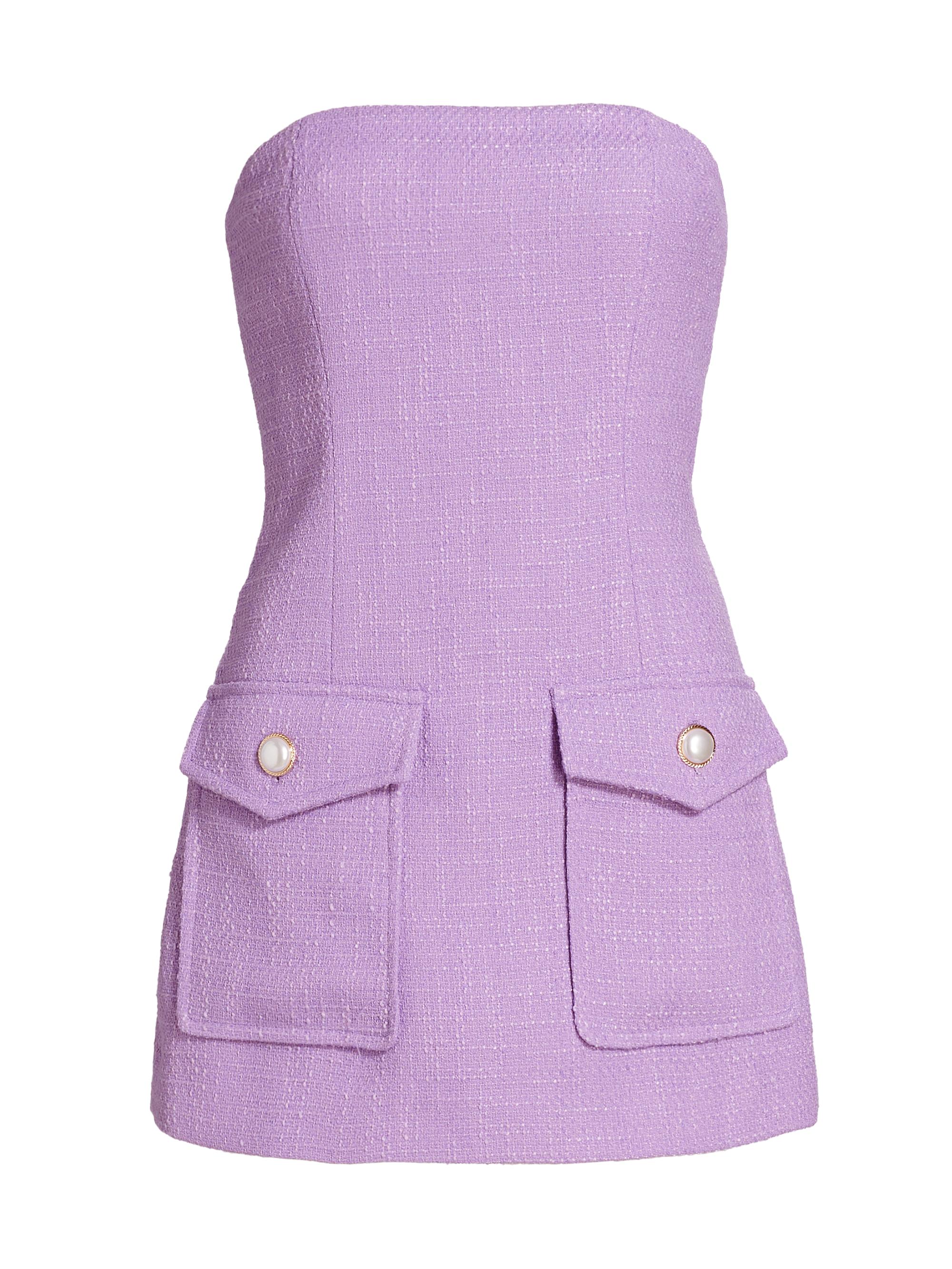 Ronny Kobo Women's Taren Tailored Tweed Minidress - Lavender