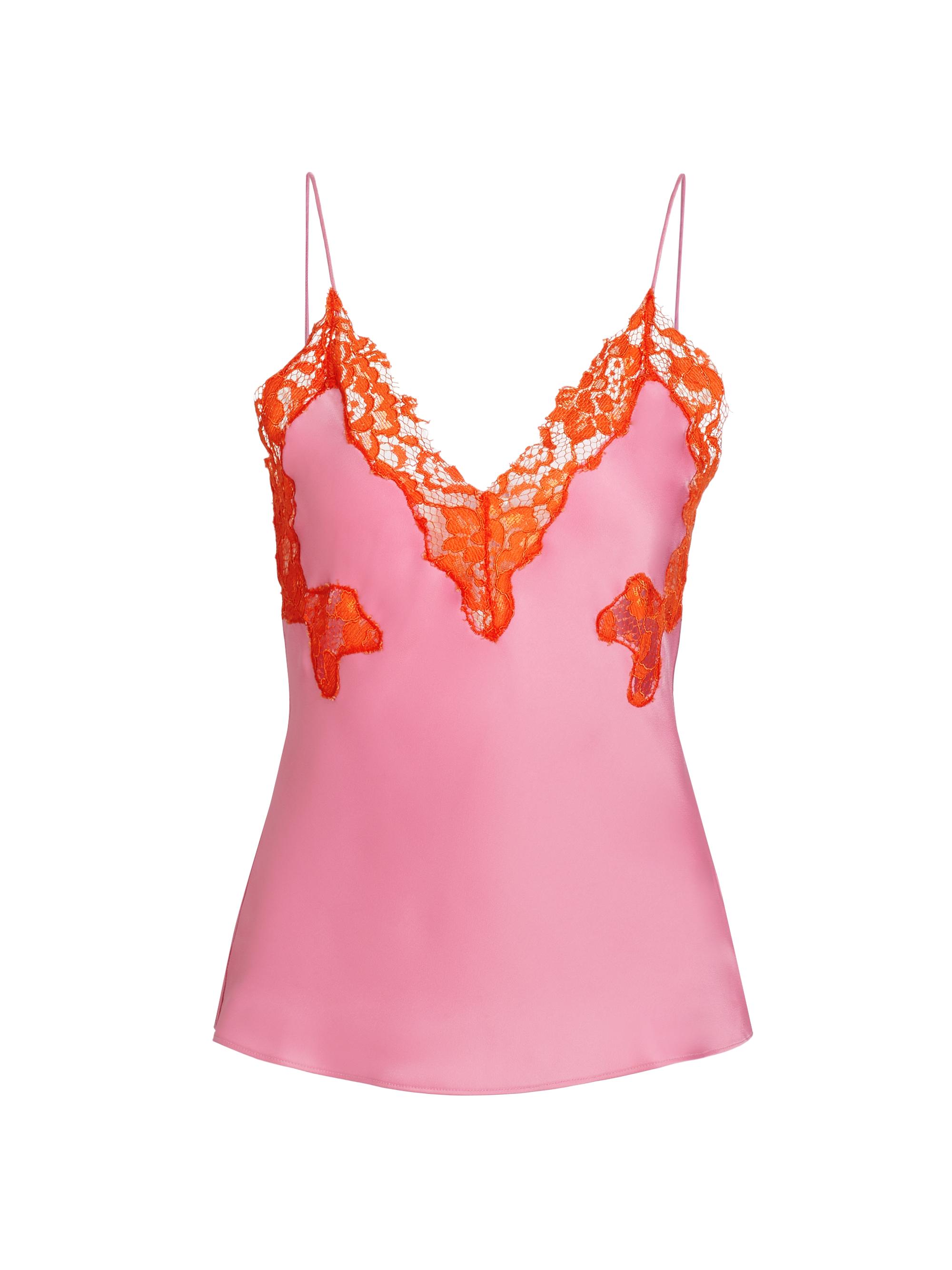 Ronny Kobo Women's Lilly Lace Cami - Carnation Orange