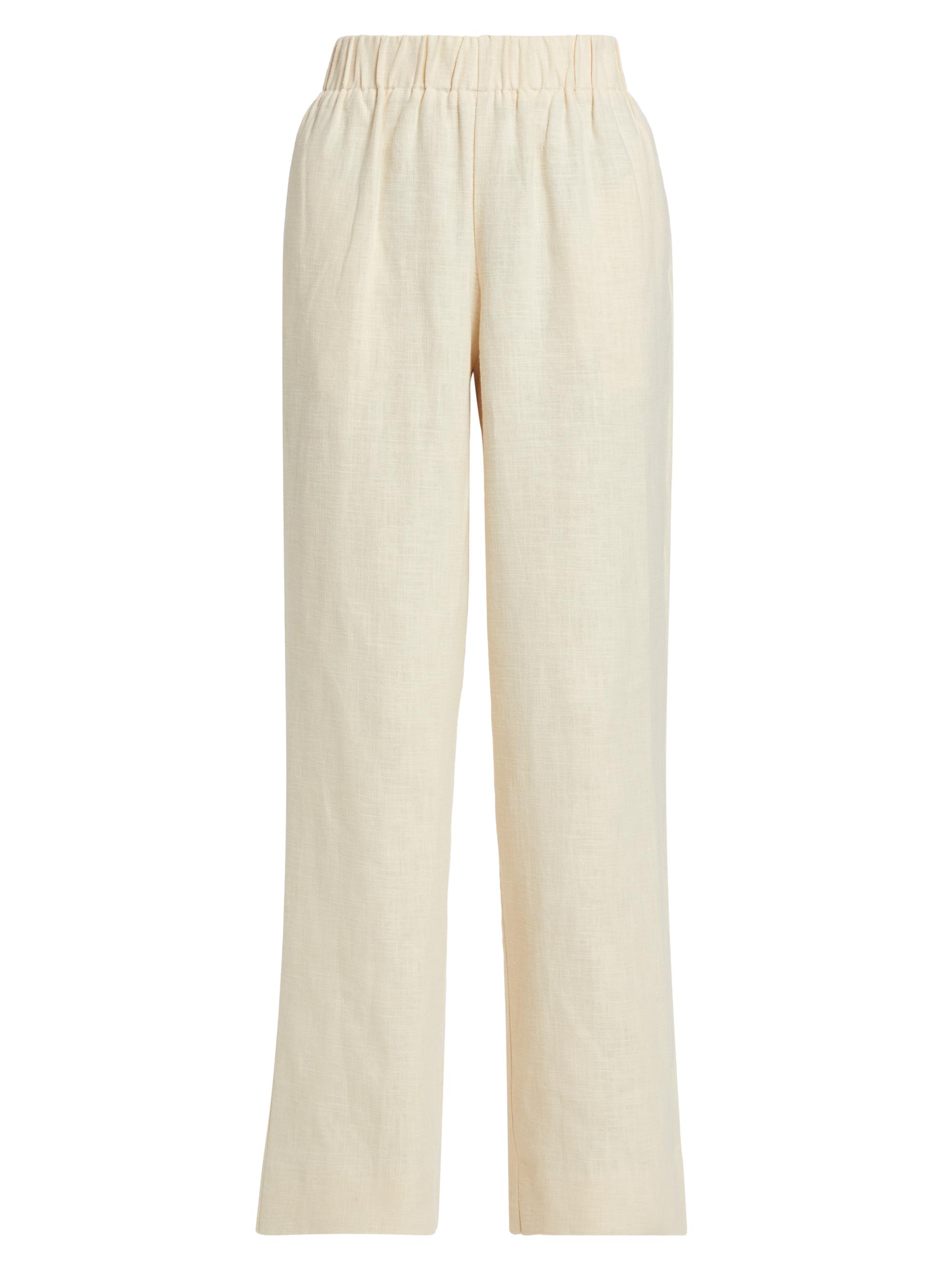 Ronny Kobo Women's Tabio Linen-Cotton Pants - Sand