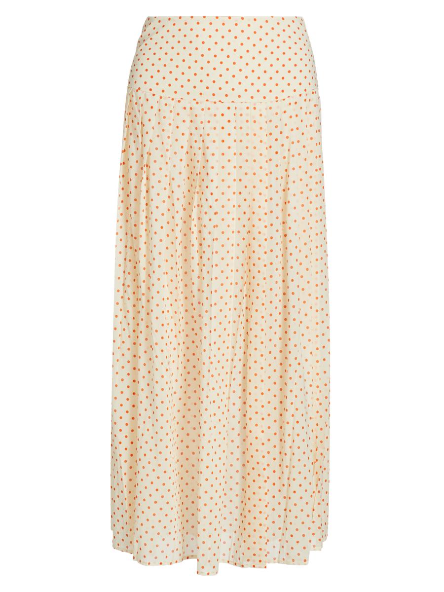 Ronny Kobo Kensington Silk Polka Dot Maxi Skirt | Saks Fifth