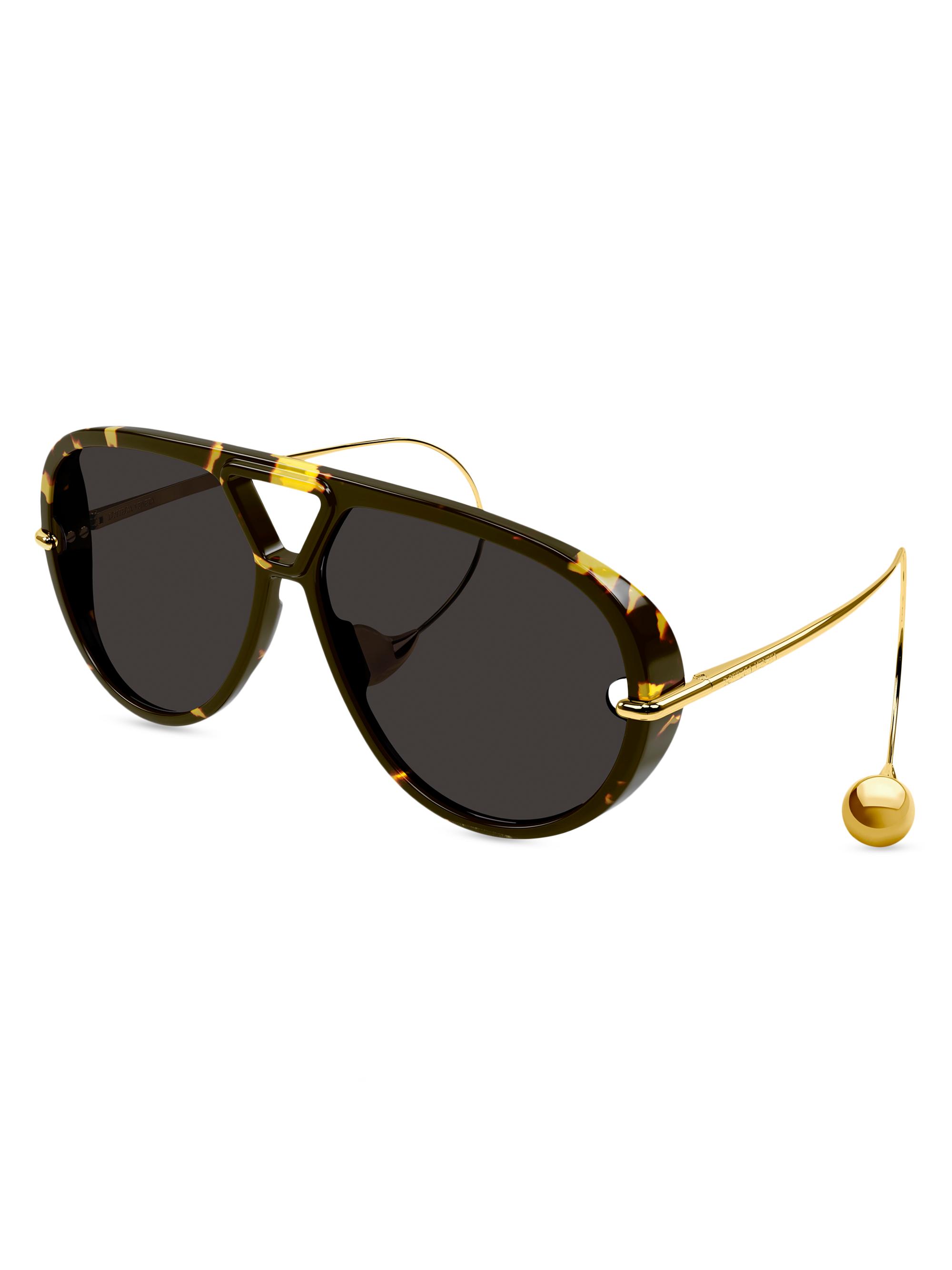 Bottega Veneta Drop 63MM Aviator Sunglasses | Saks Fifth Avenue