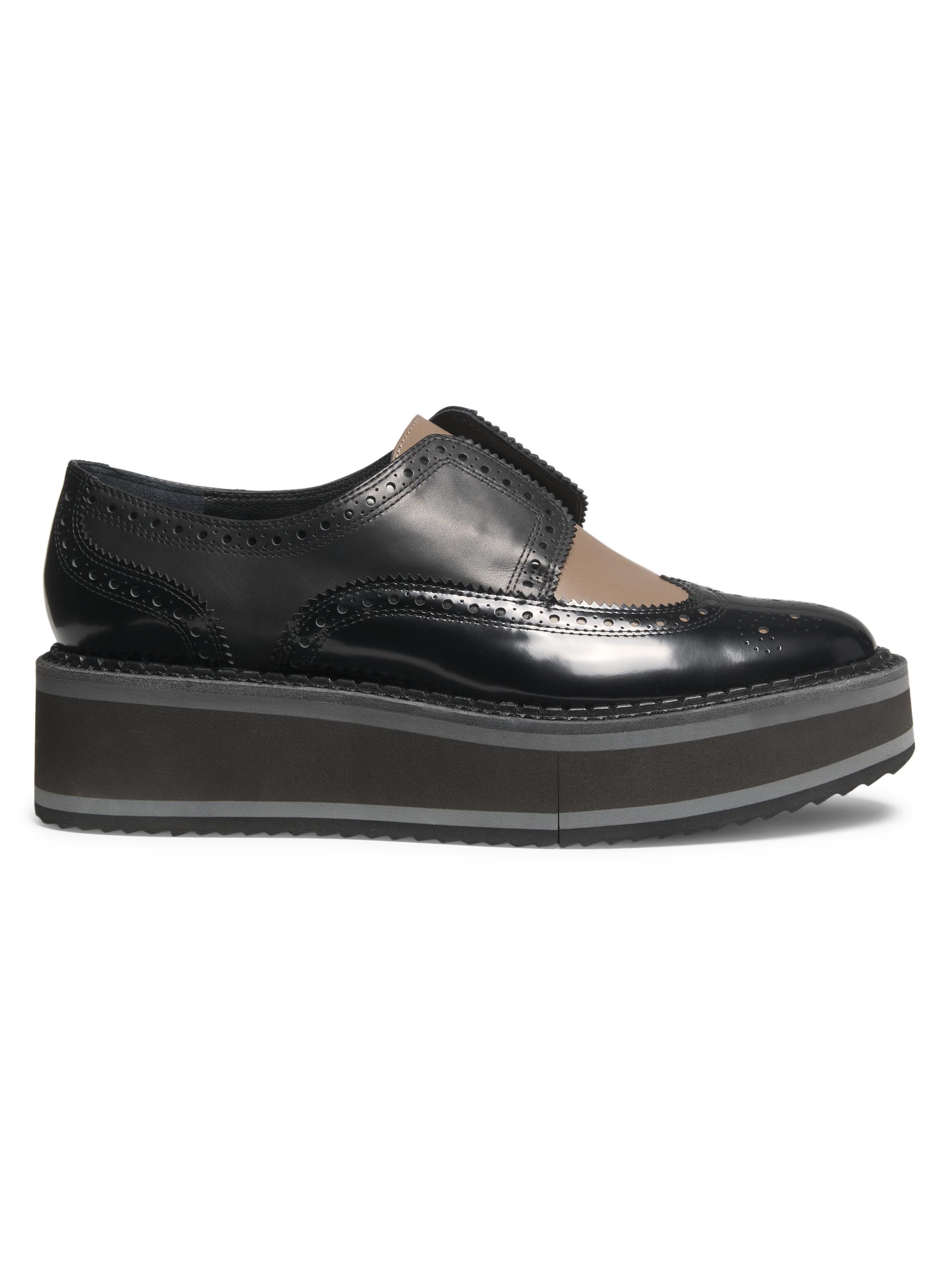Clergerie Women's Becka3 Leather Platform Brogues - Black Gloss