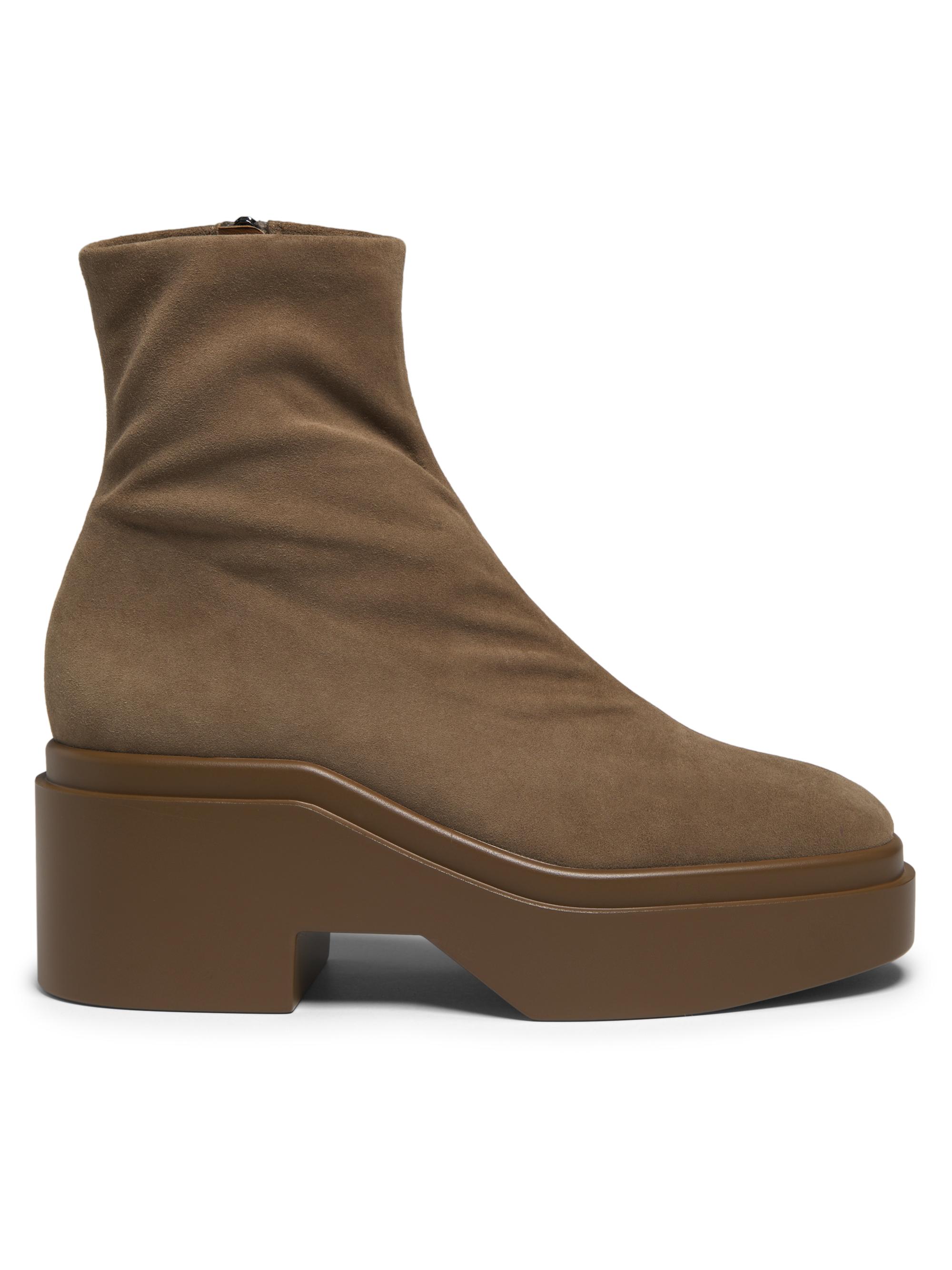 Clergerie Women's Nelle3 Suede Platform Ankle Boots - Taupe