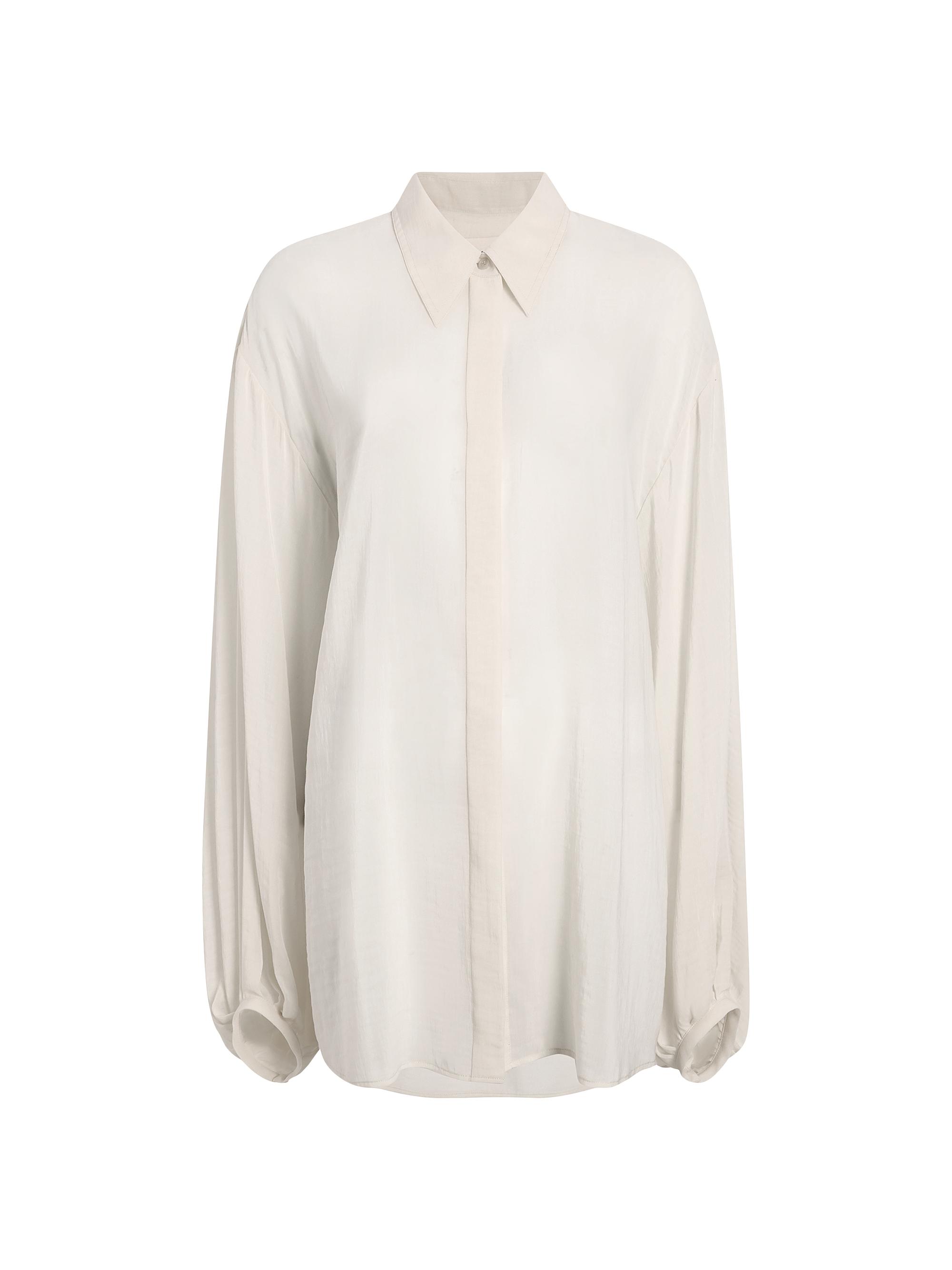 Khaite Women's Bam Oversized Button-Front Shirt - Cream