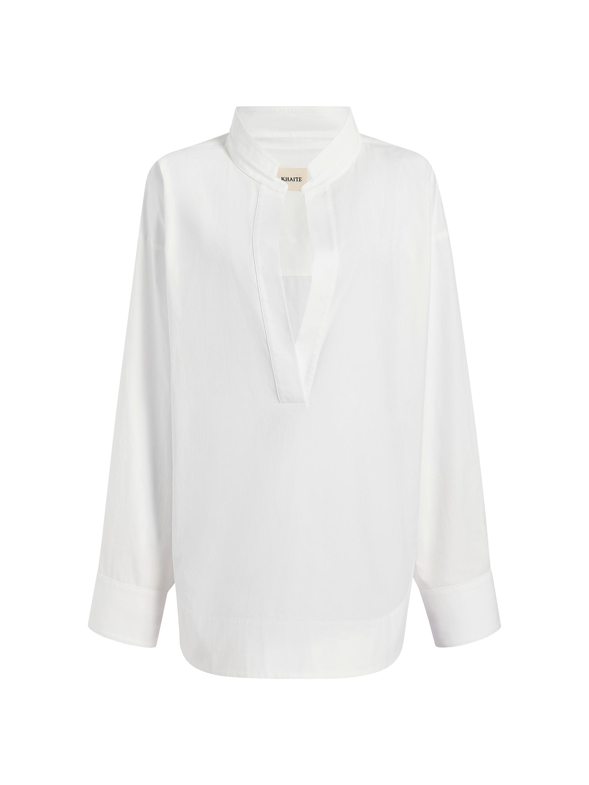 Khaite Women's Tito Cotton Top - White