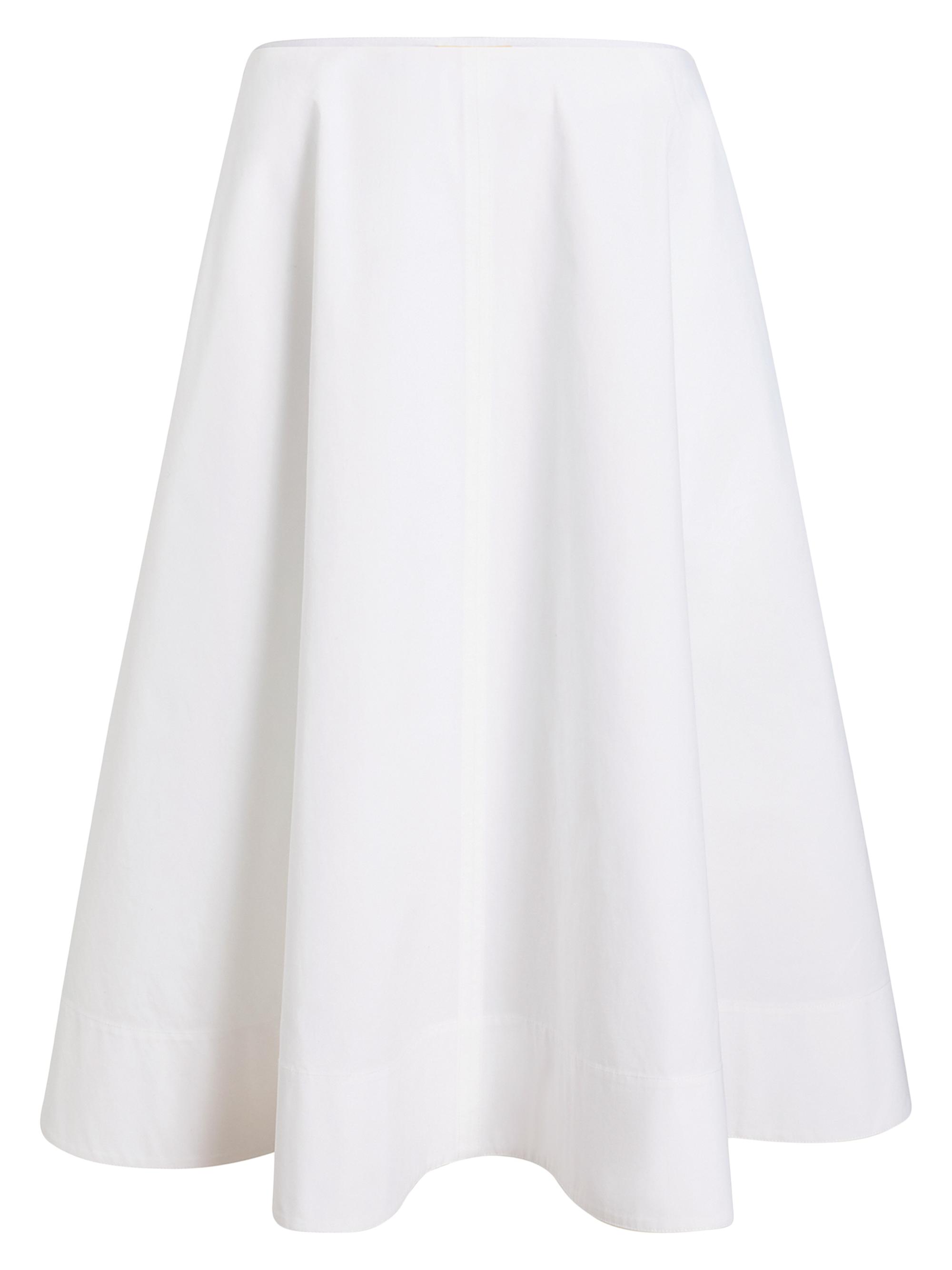 Khaite Women's Renta Cotton Skirt - White
