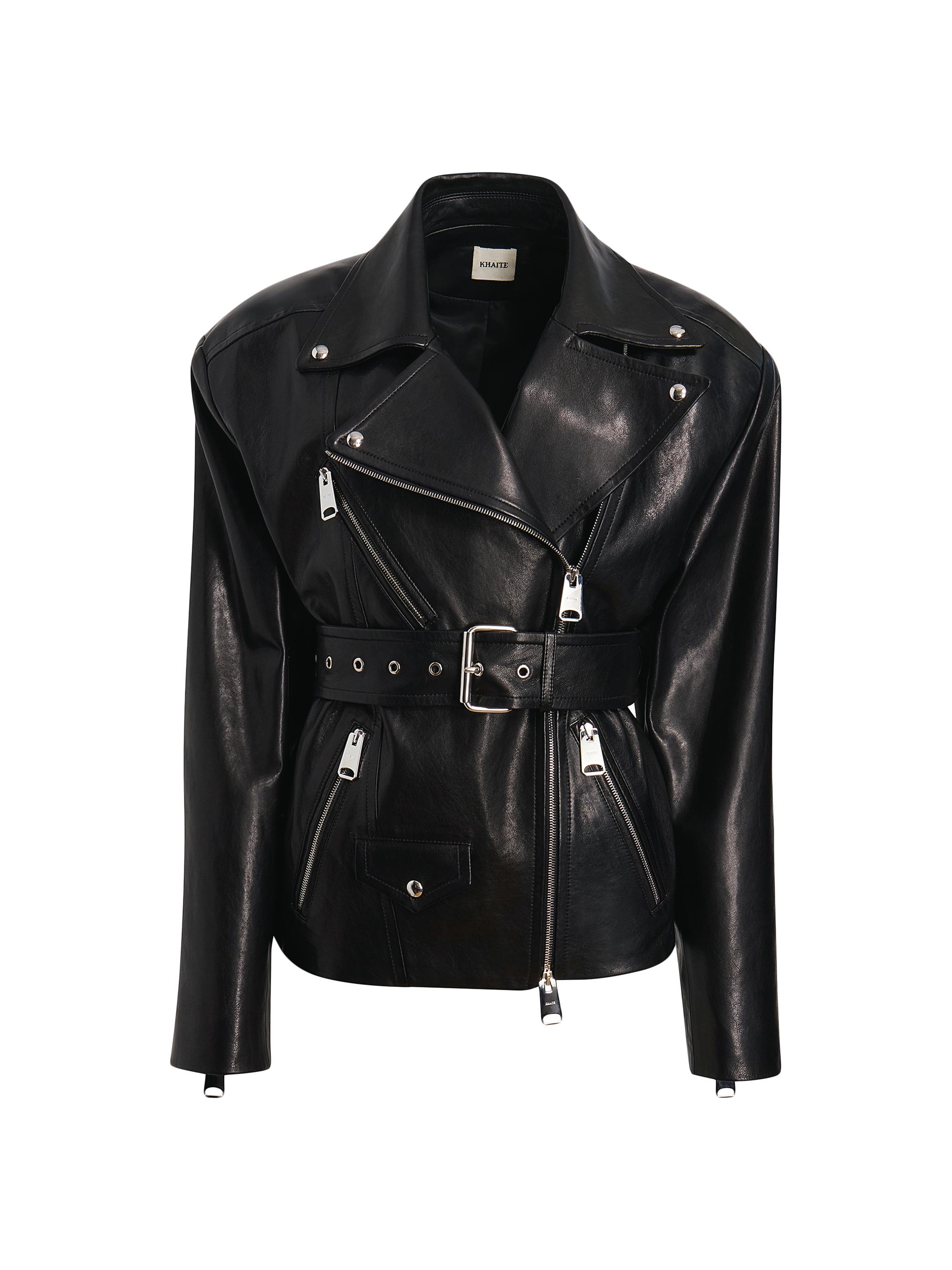 Khaite Women's Fabbie Leather Jacket - Black