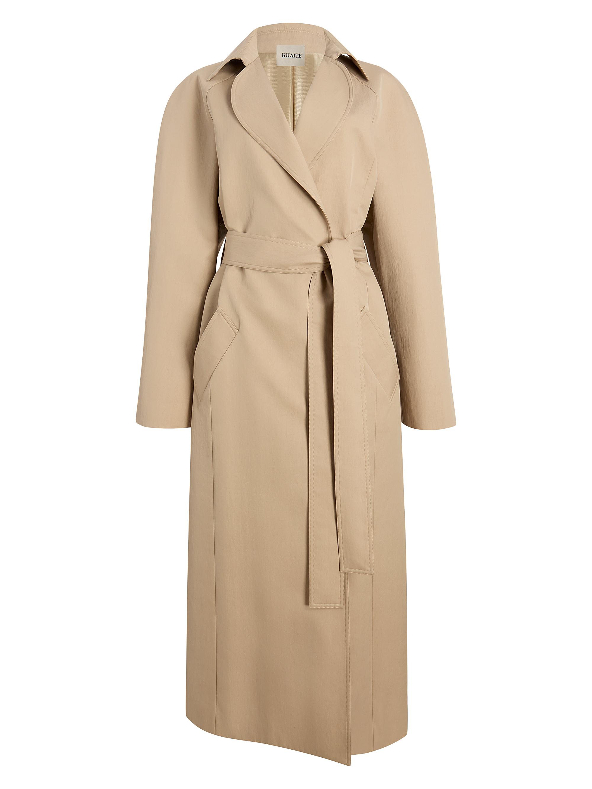 Khaite Women's Roth Long-Line Coat - Beige