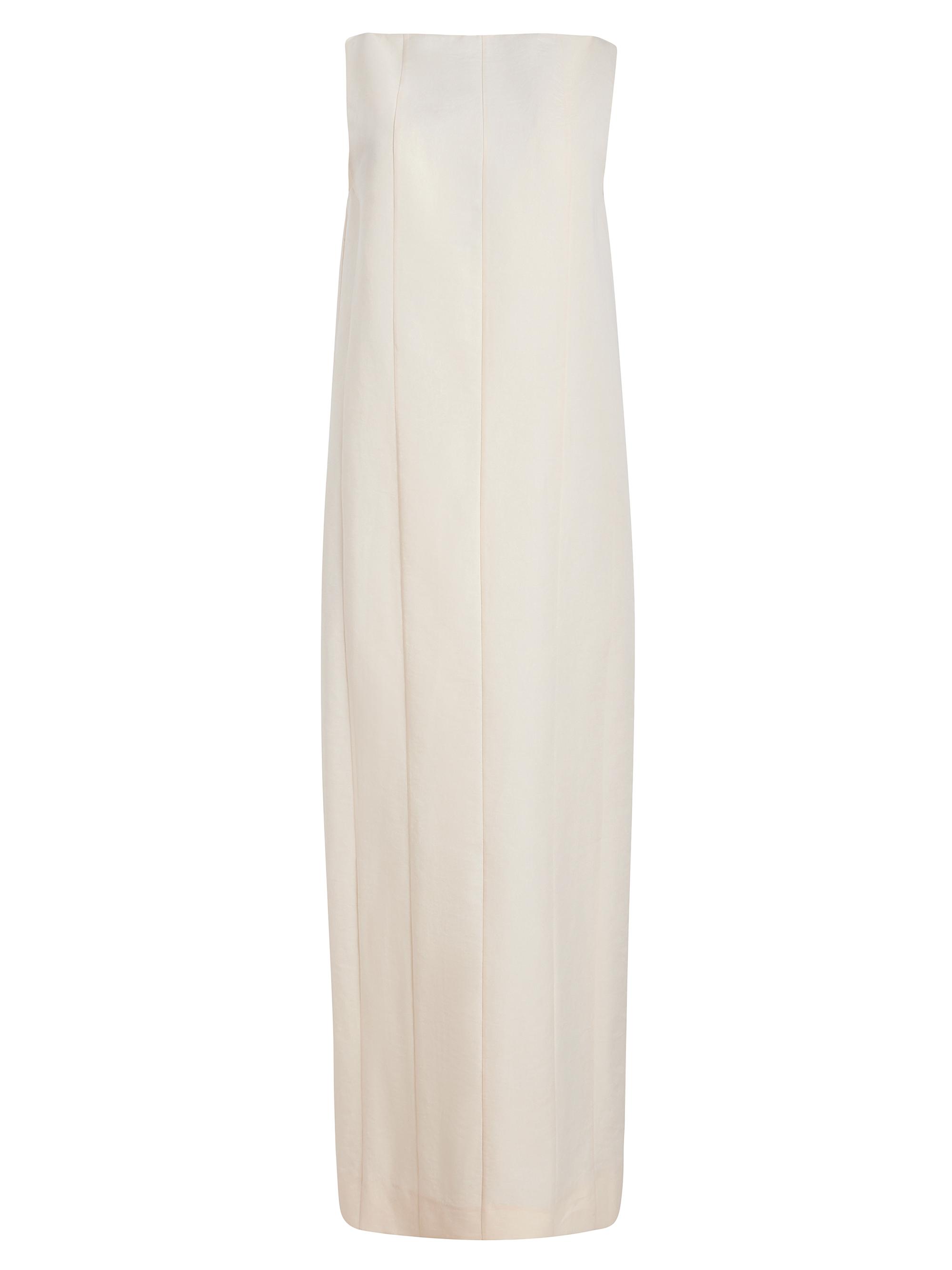 flowing ivory dress High Neck Open Back Floral Dress Ivory / M (US 4) main image 0