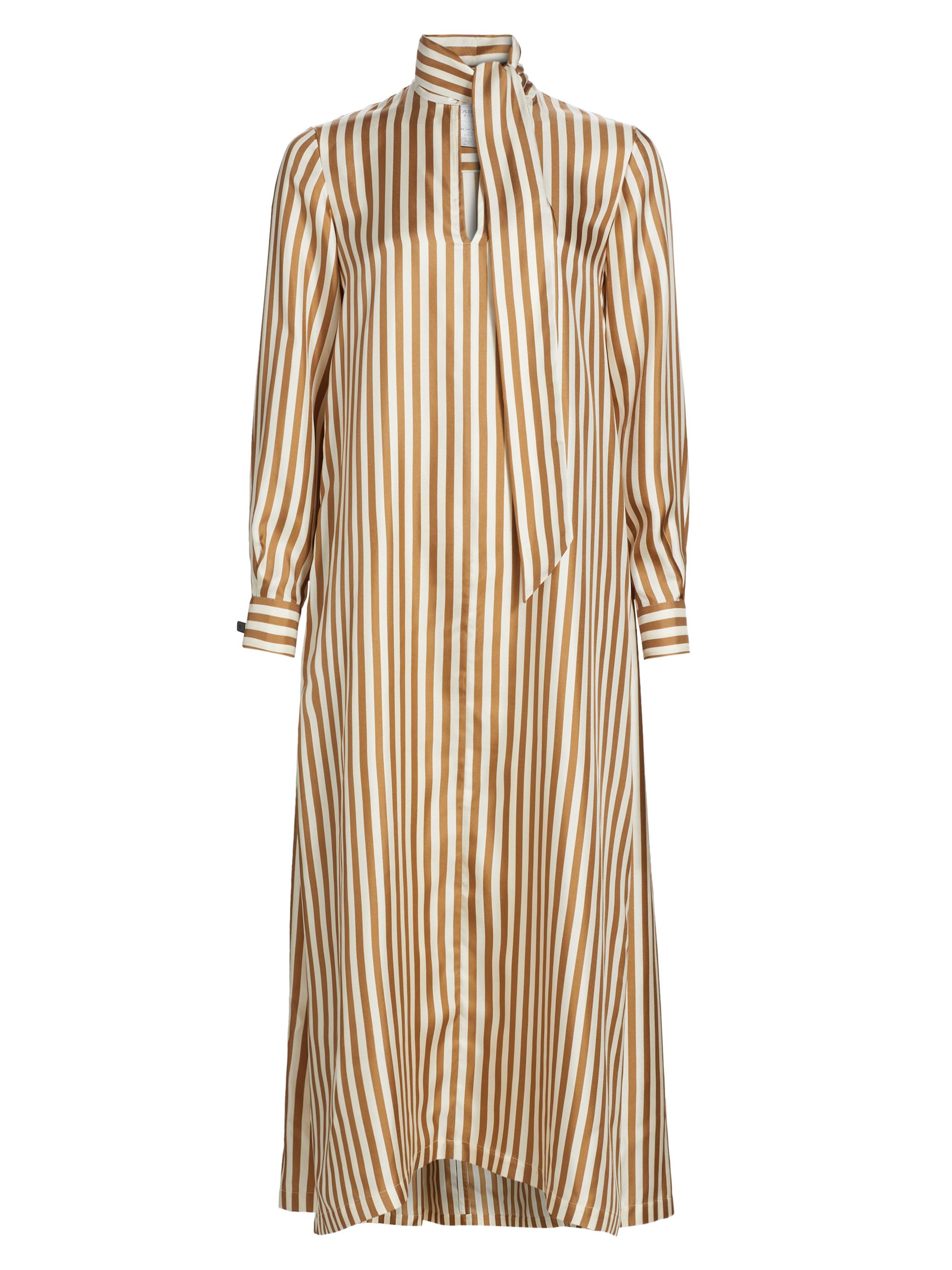 Max Mara Women's Faesite Pajama Stripe Silk Shirtdress - Honey