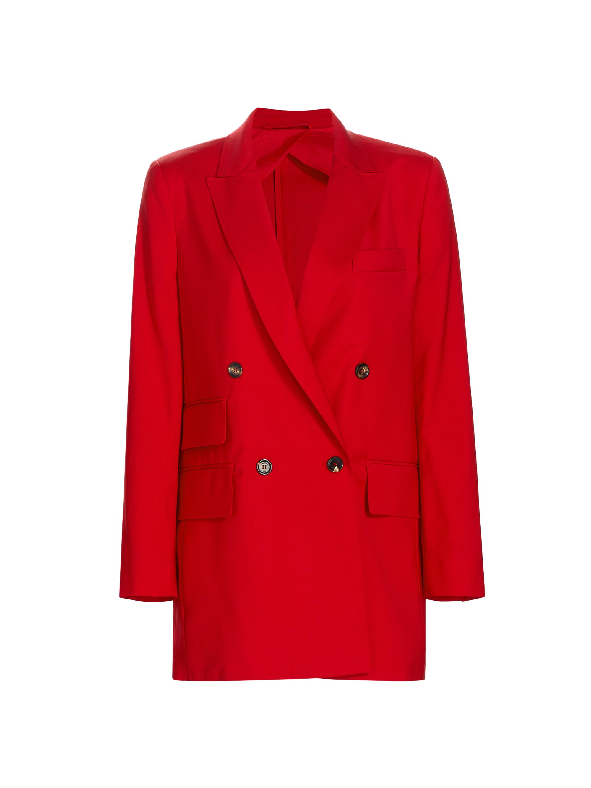 Max Mara Women's Nebbie Wool Double-Breasted Jacket - Red