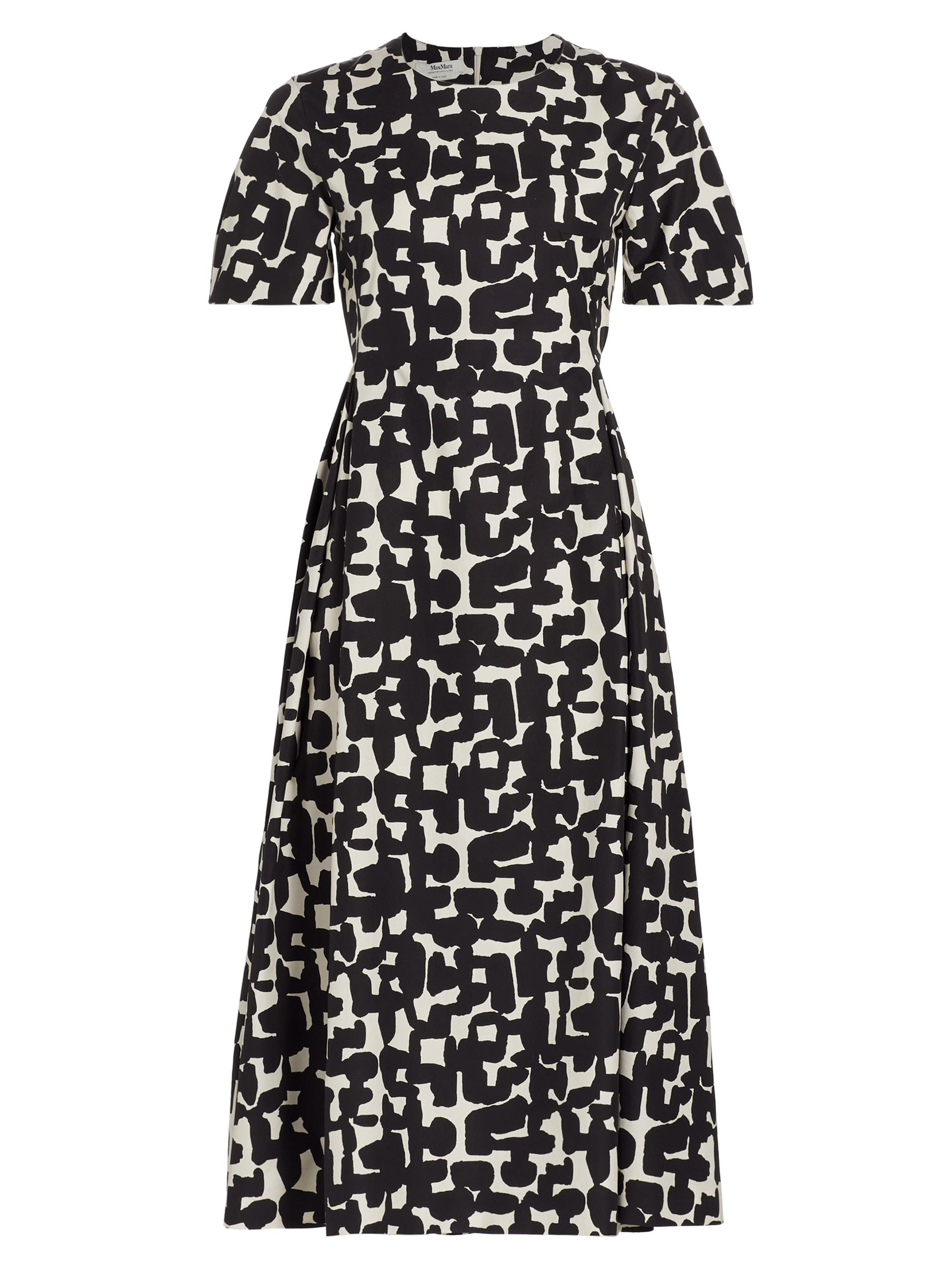 Max Mara Women's Callas Abstract Cotton-Blend Cocktail Dress - Ecru