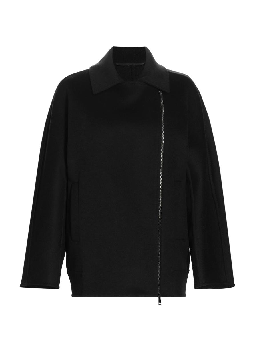 【MAX MARA 】 WOOL ORLAYA JACKET Oversize stretch-wool canvas jacket, white | 