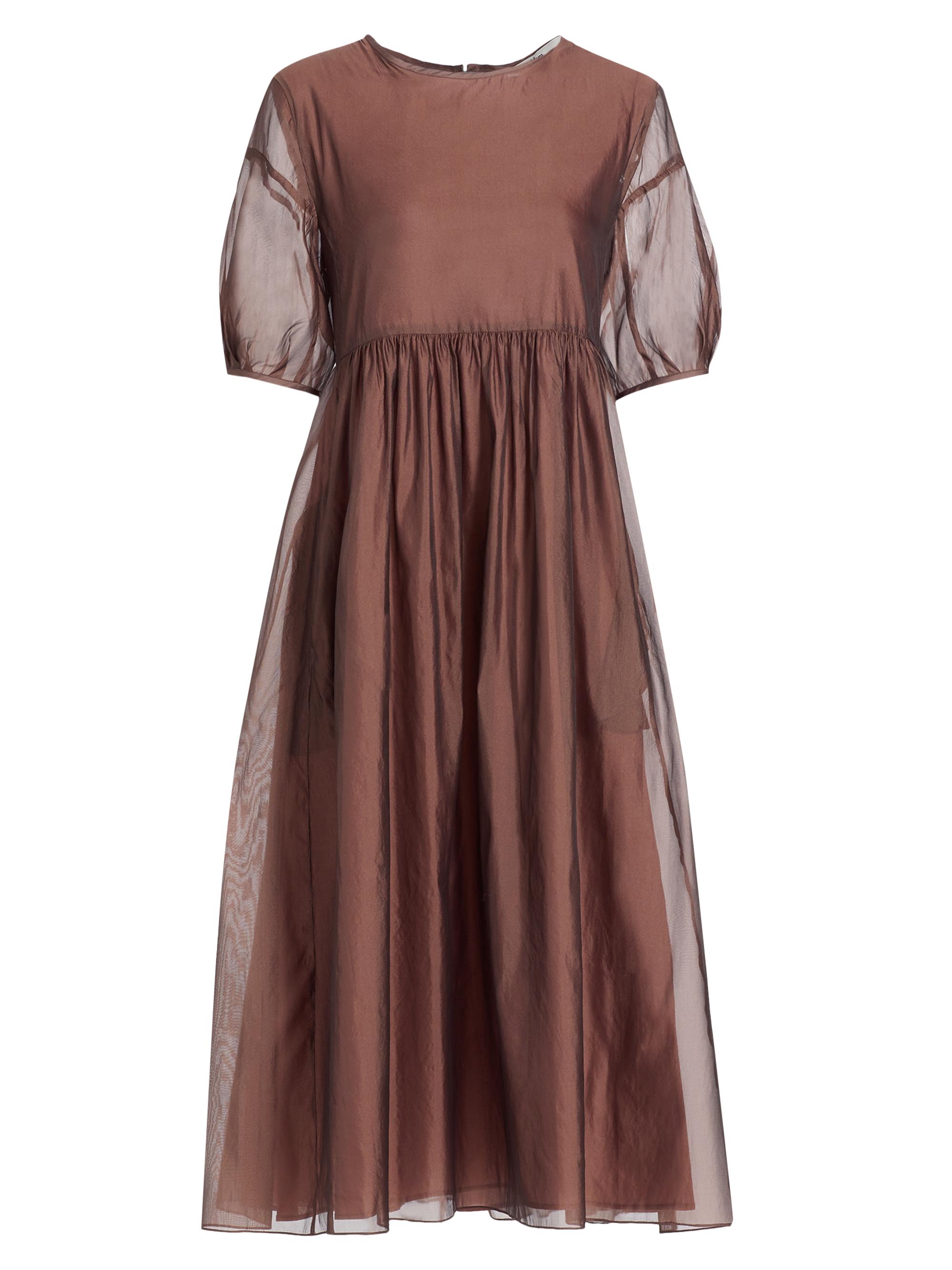 Max Mara Women's Fatoso Silk-Blend A-Line Midi-Dress - Wine