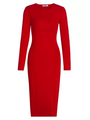Max Mara Women's Comica Long-Sleeve Cocktail Dress - Red