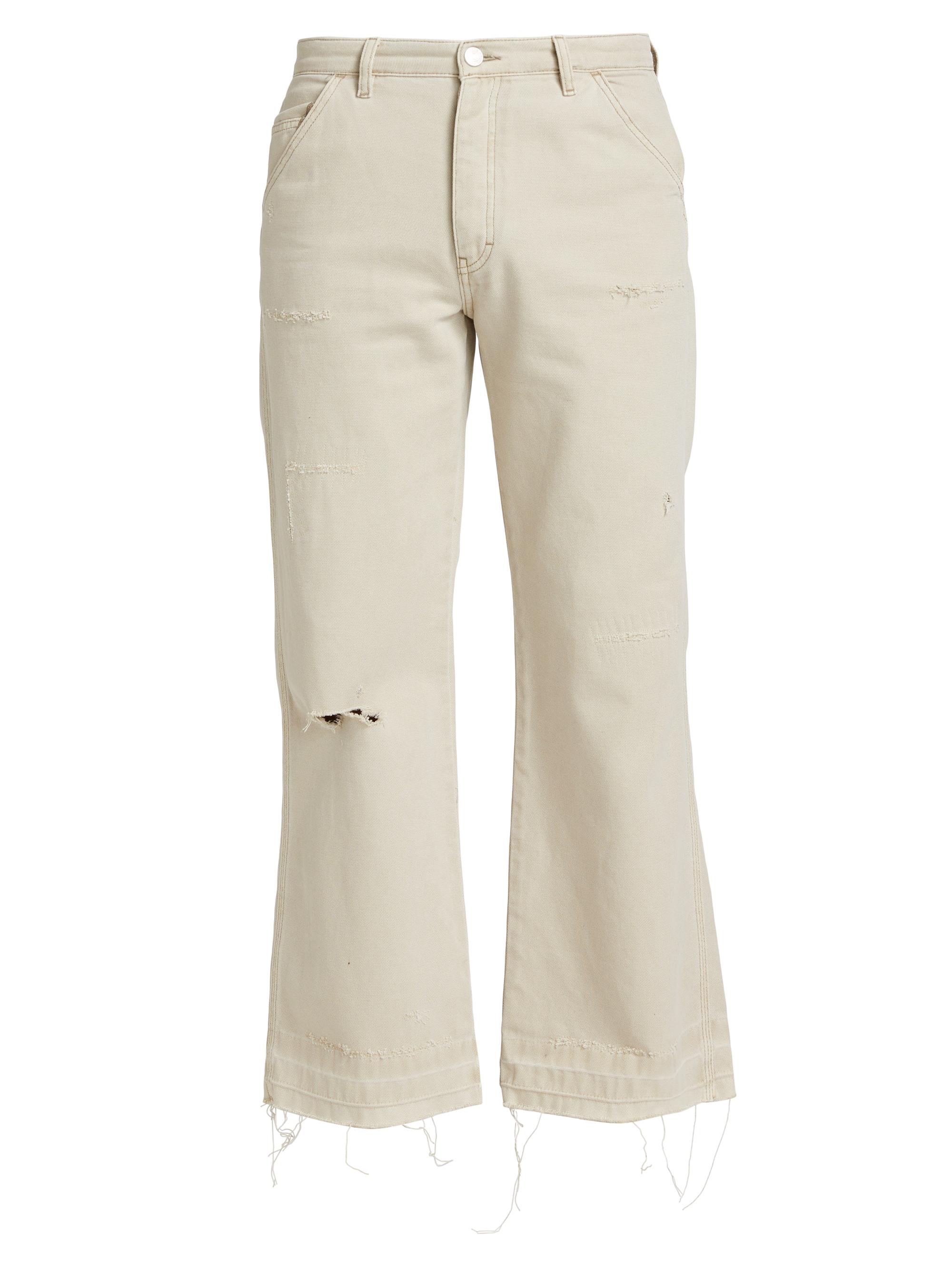 Frame Men's Distressed Wide-Leg Jeans - Beach Sand Rips