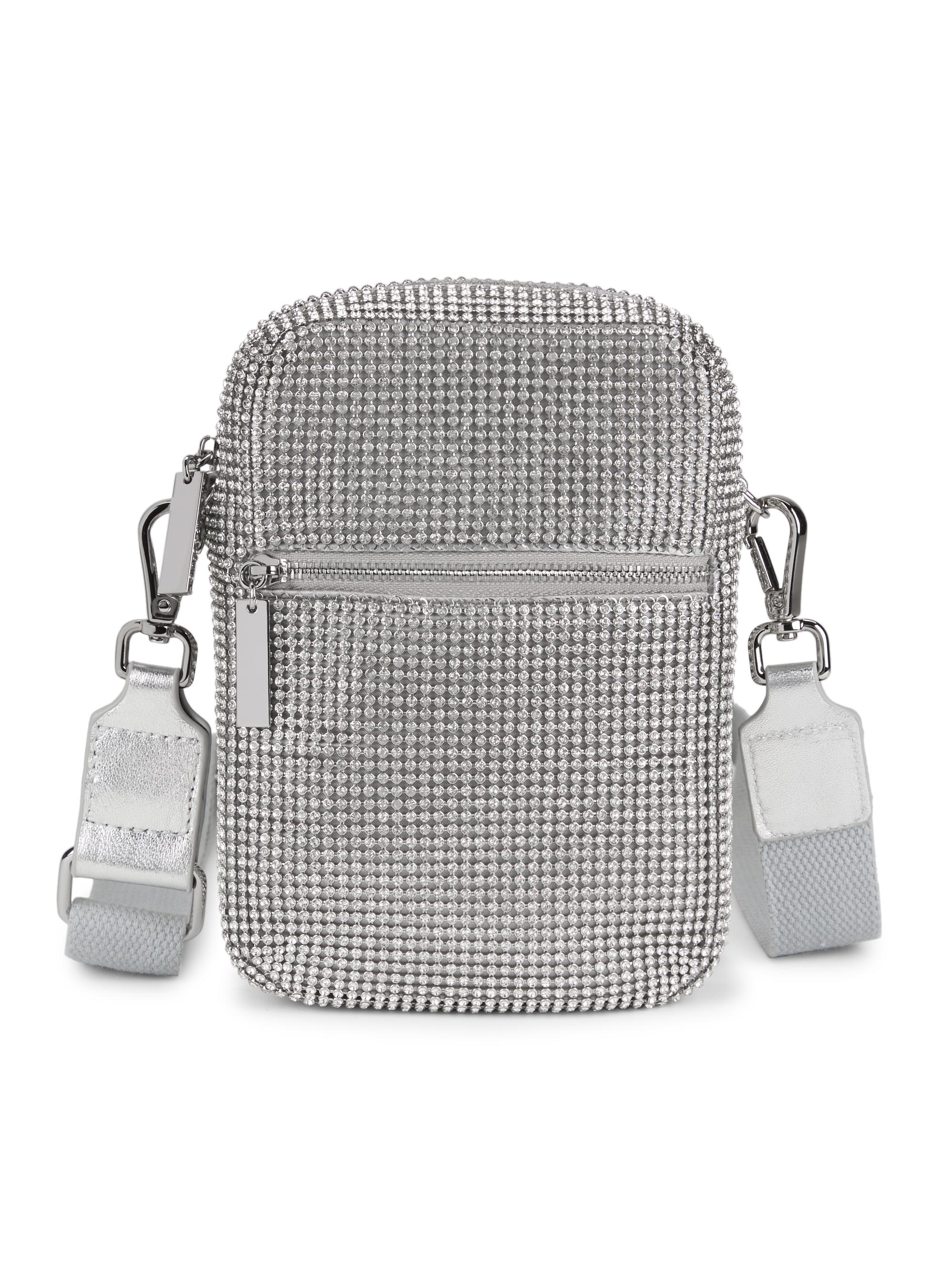 Whiting & Davis Women's Mia Crystal Mesh Crossbody Bag - Pewter