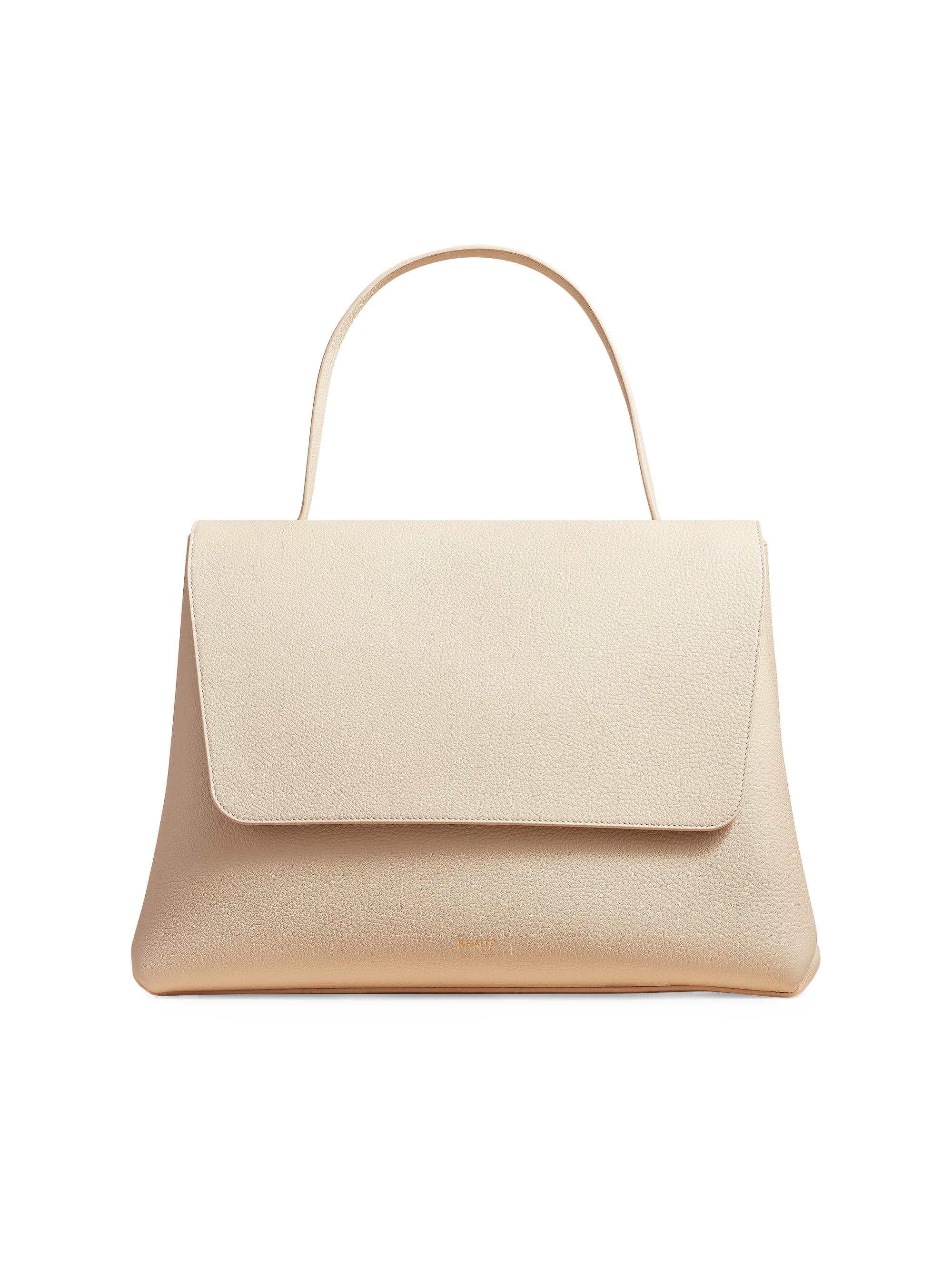 Khaite Women's Lia  Pebbled Leather Top Handle Bag - Black