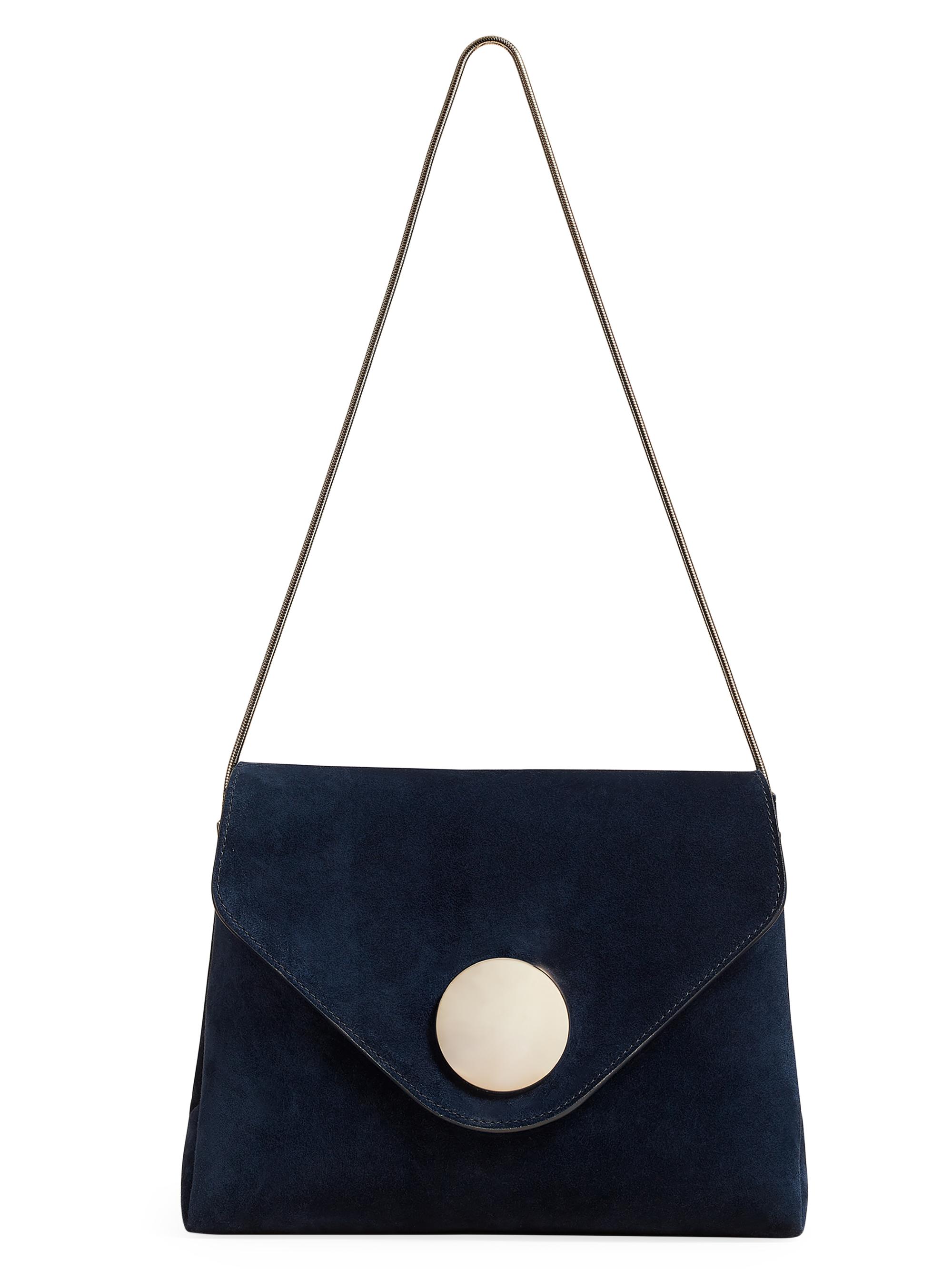 Khaite Women's Bobbi Suede Shoulder Bag - Midnight Navy