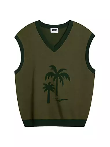 Palm Tree Sweater Vest