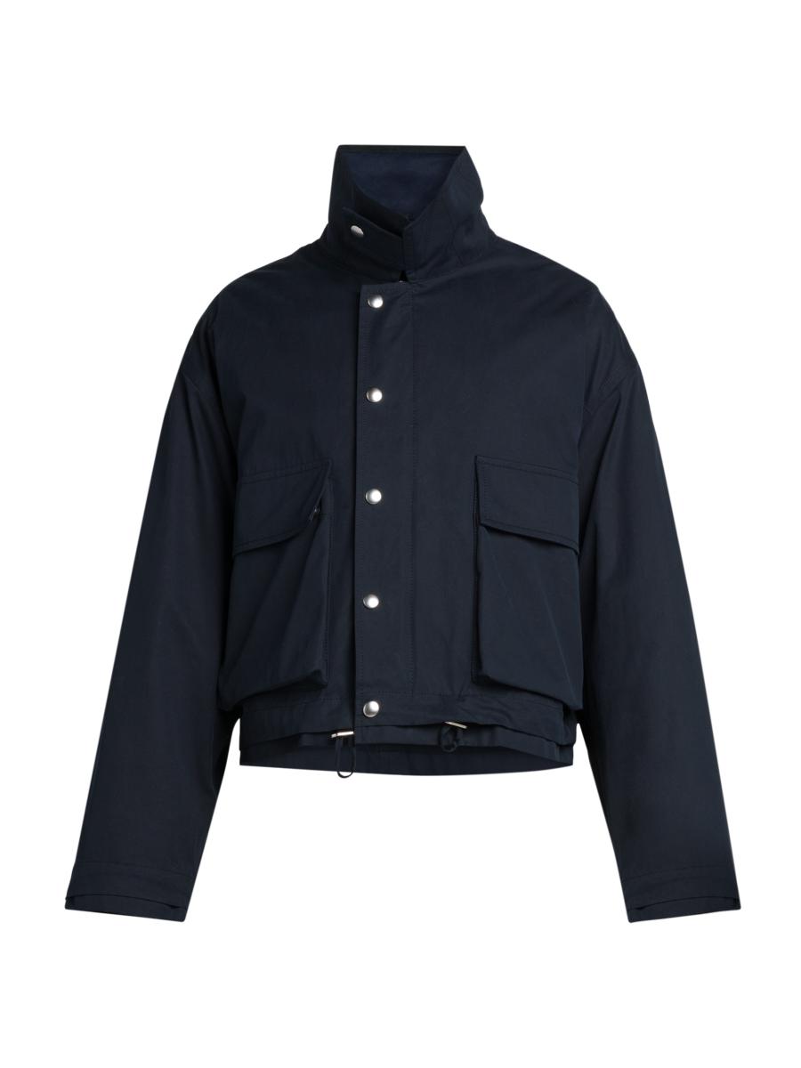 Bottega Veneta Men's Light Cotton Twill Padded Jacket In Blue