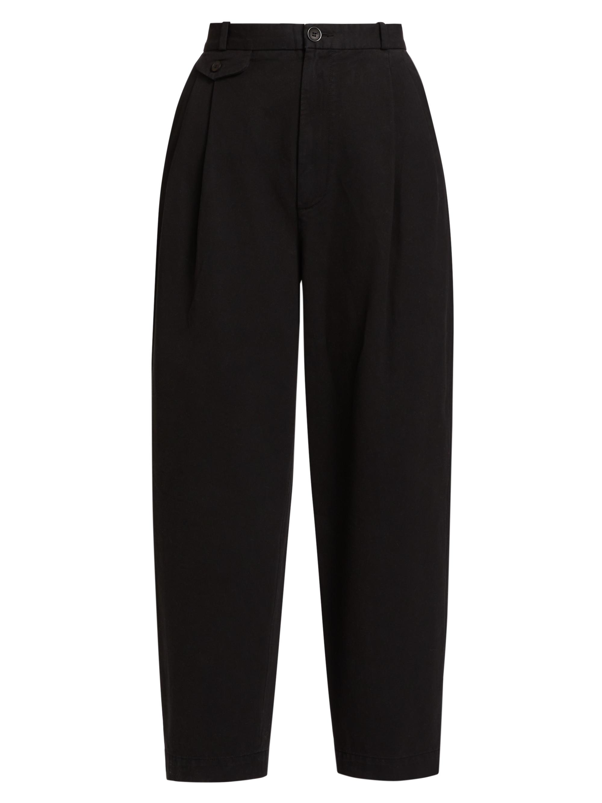 Agolde Women's Becker Cotton Twill Tapered Chinos - Black