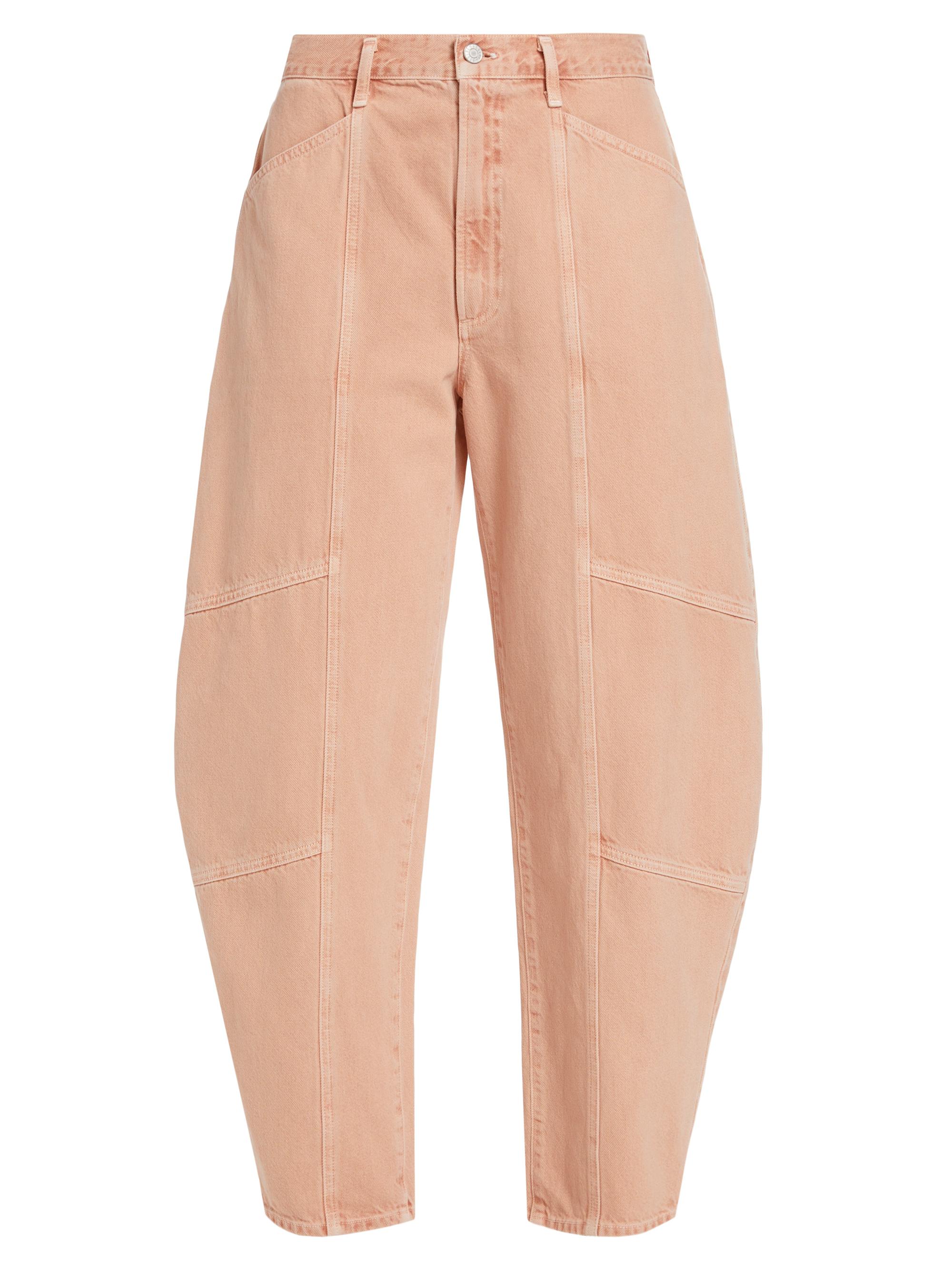 Agolde Women's Mara Mid-Rise Barrel-Leg Crop Jeans - Pink Salt