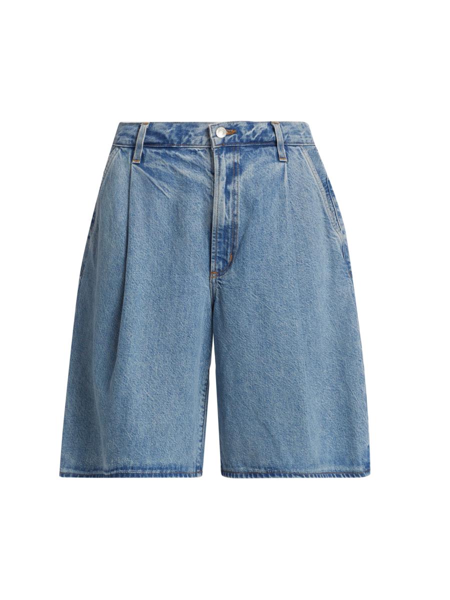 Agolde Ellis Denim Wide-Leg Trousers Shorts | Saks Fifth Avenue