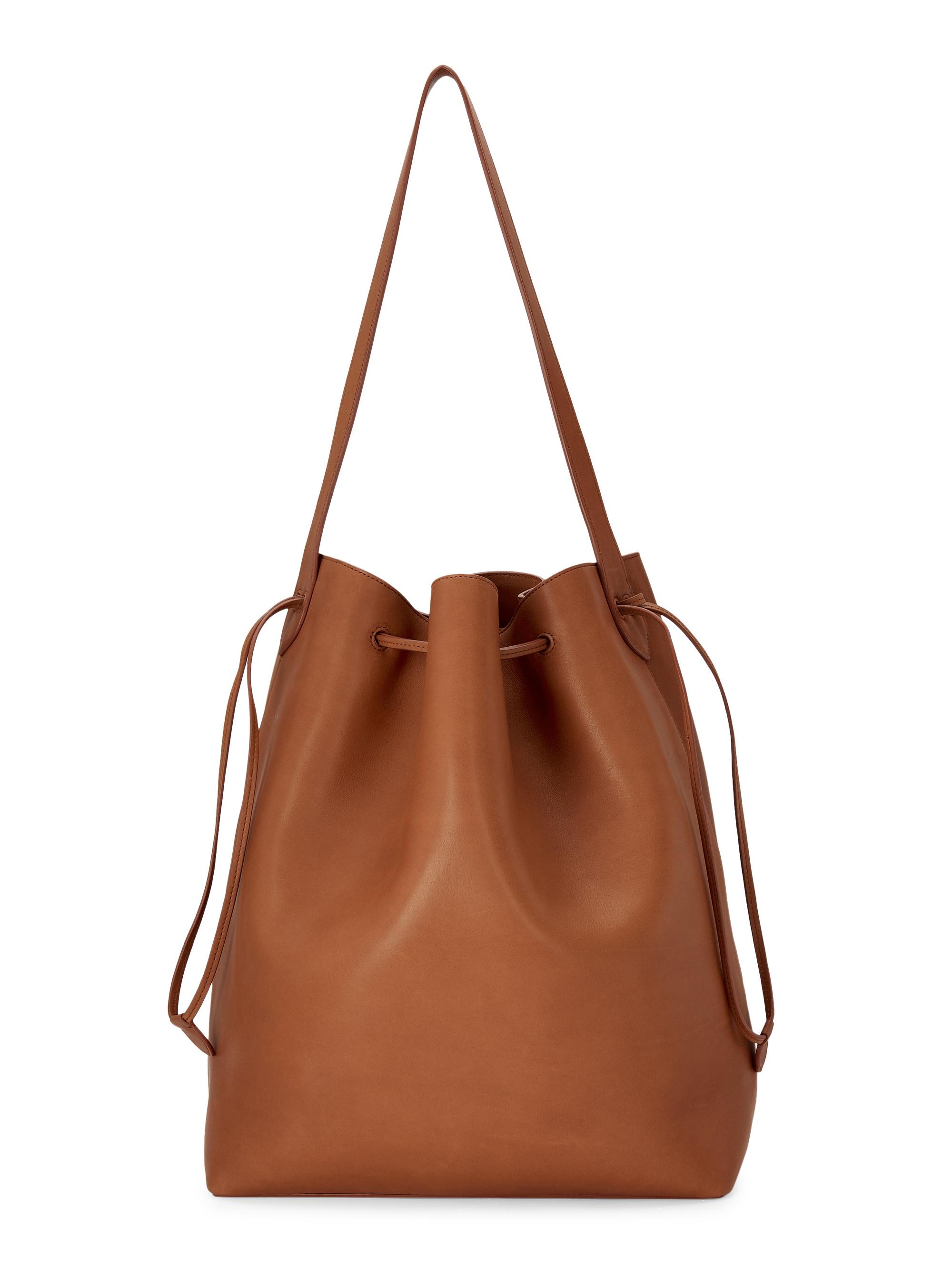 The Row Women's Belvedere Leather Tote Bag - Coffee