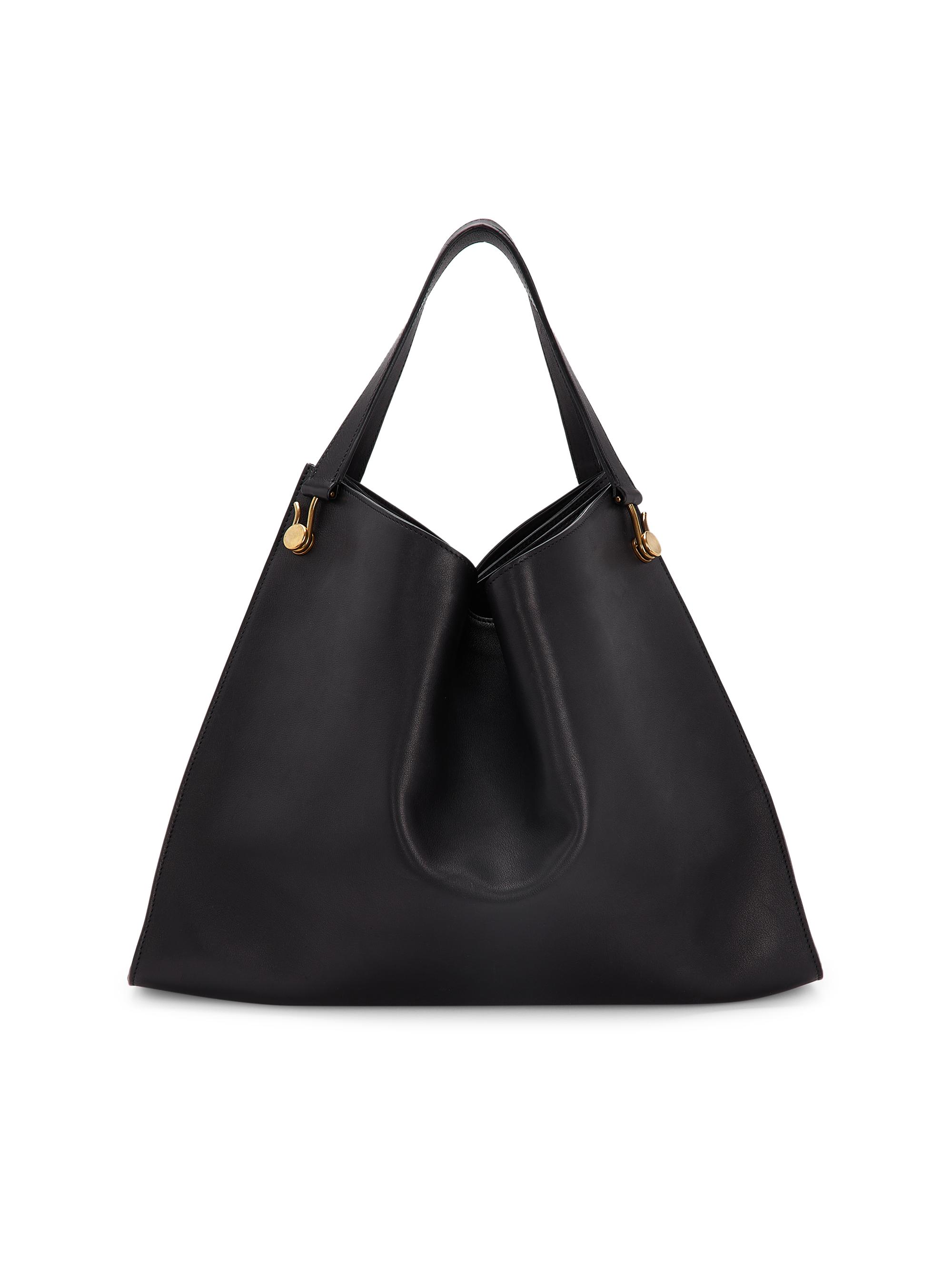 The Row Women's Alexia Leather Tote Bag - Black Ang